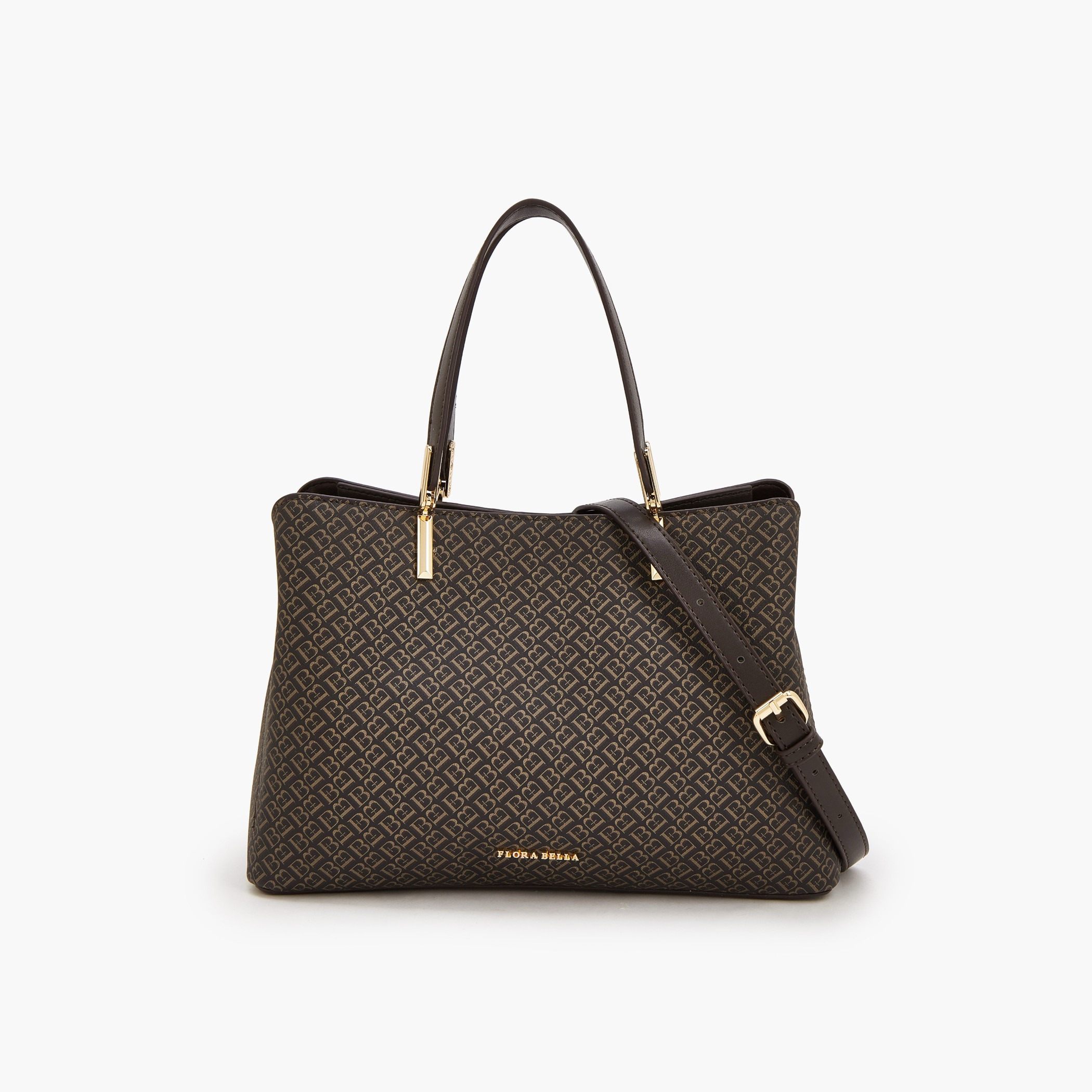 شنطة يد بطبعات مونوجرام مع حزام قابل للفصل من فلورا بيلا-women-bagsandwallets-handbags-image-1