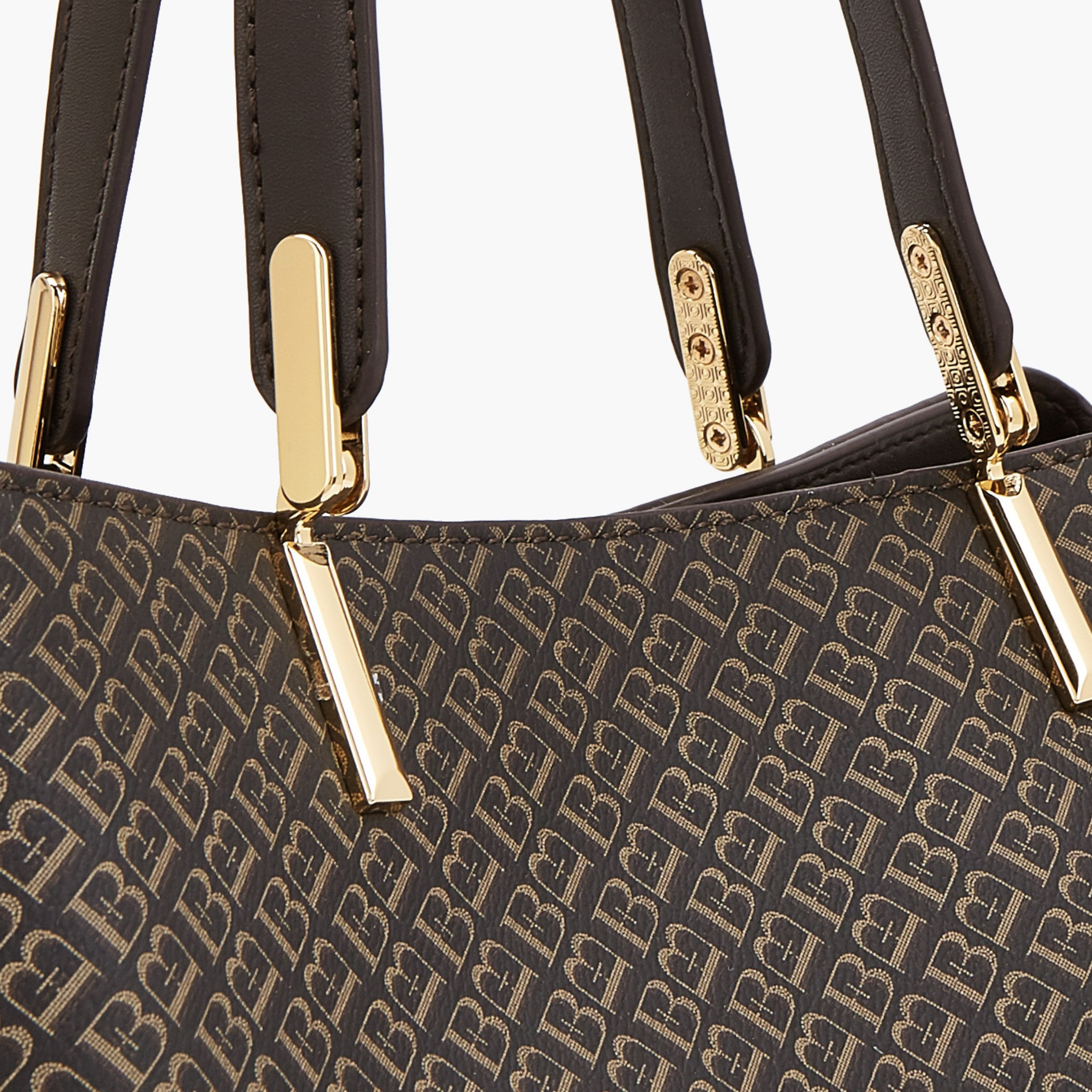 شنطة يد بطبعات مونوجرام مع حزام قابل للفصل من فلورا بيلا-women-bagsandwallets-handbags-image-4