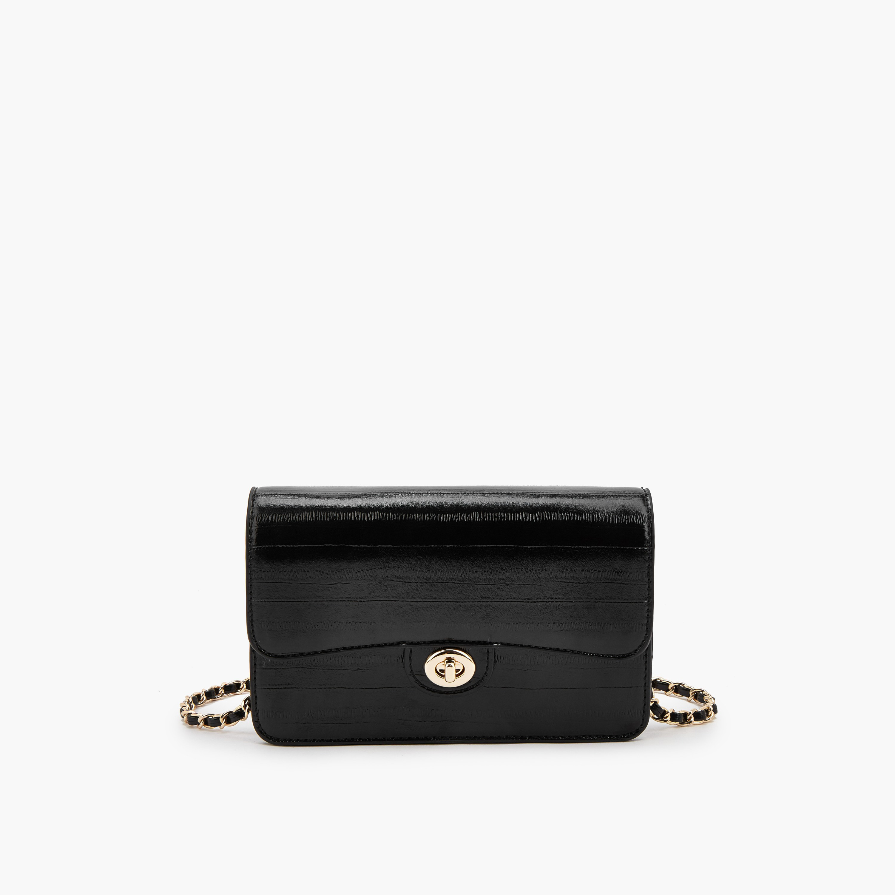 شنطة كروس بودي بارزة الملمس بحزام سلسلة من فلورا بيلا-women-bagsandwallets-handbags-image-1