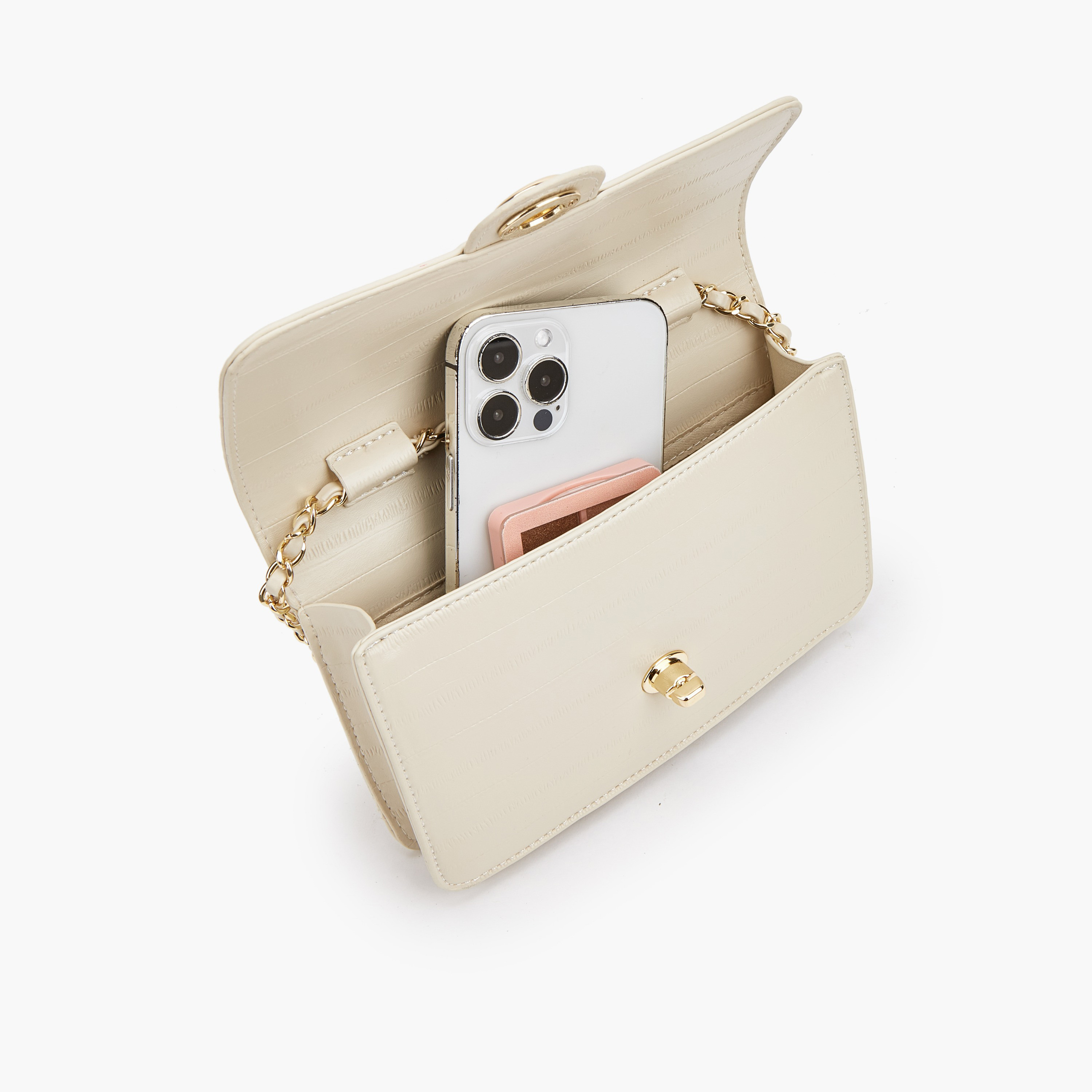 Flora Bella Textured Crossbody Bag with Chain Strap-women-bagsandwallets-handbags-image-7