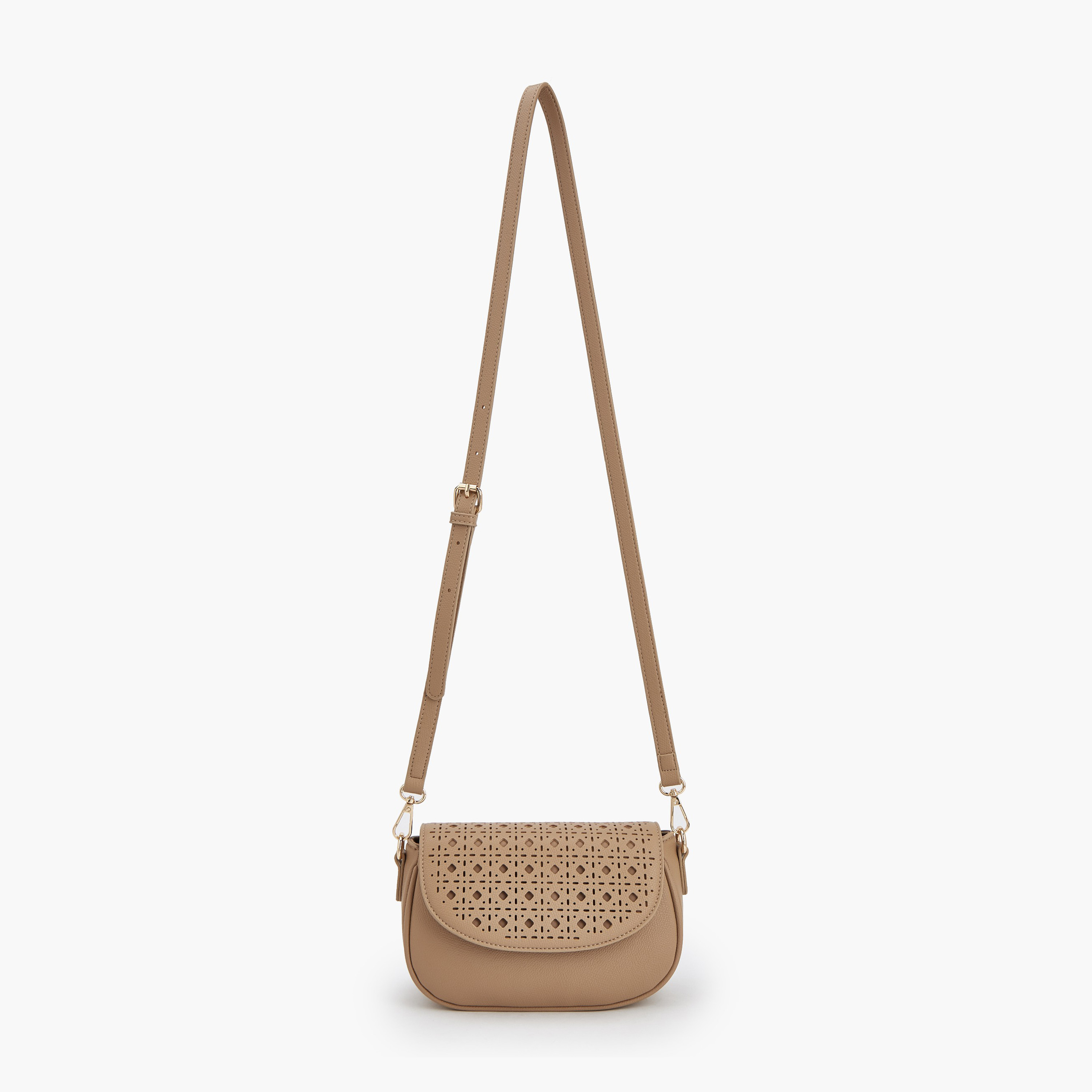 شنطة كروس بودي بتفاصيل مفرغة وإغلاق مغناطيسي من فلورا بيلا-women-bagsandwallets-handbags-image-2