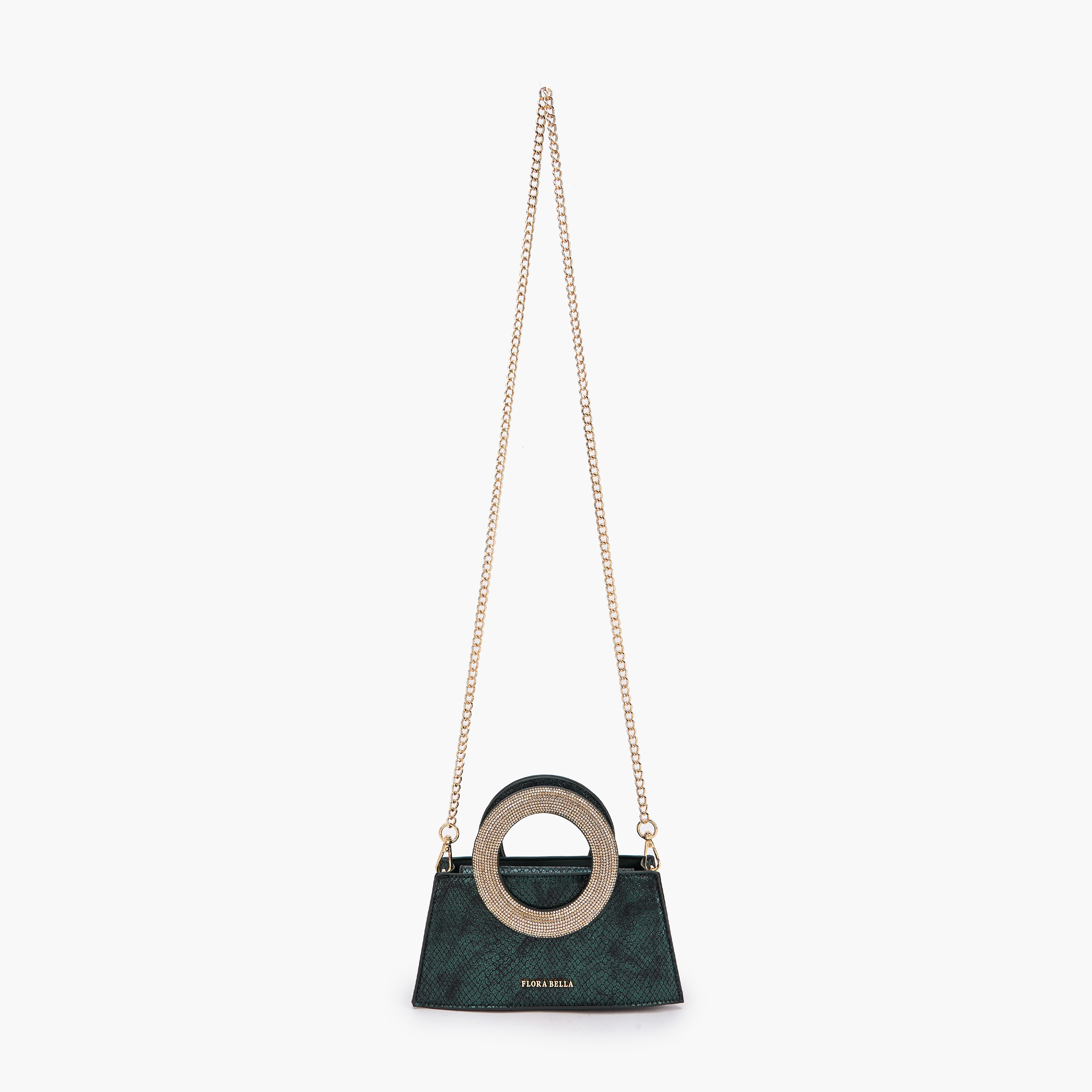 شنطة كروس بودي بمقبض مزيّن بالأحجار وحزام سلسلة من فلورا بيلا-women-bagsandwallets-handbags-image-2