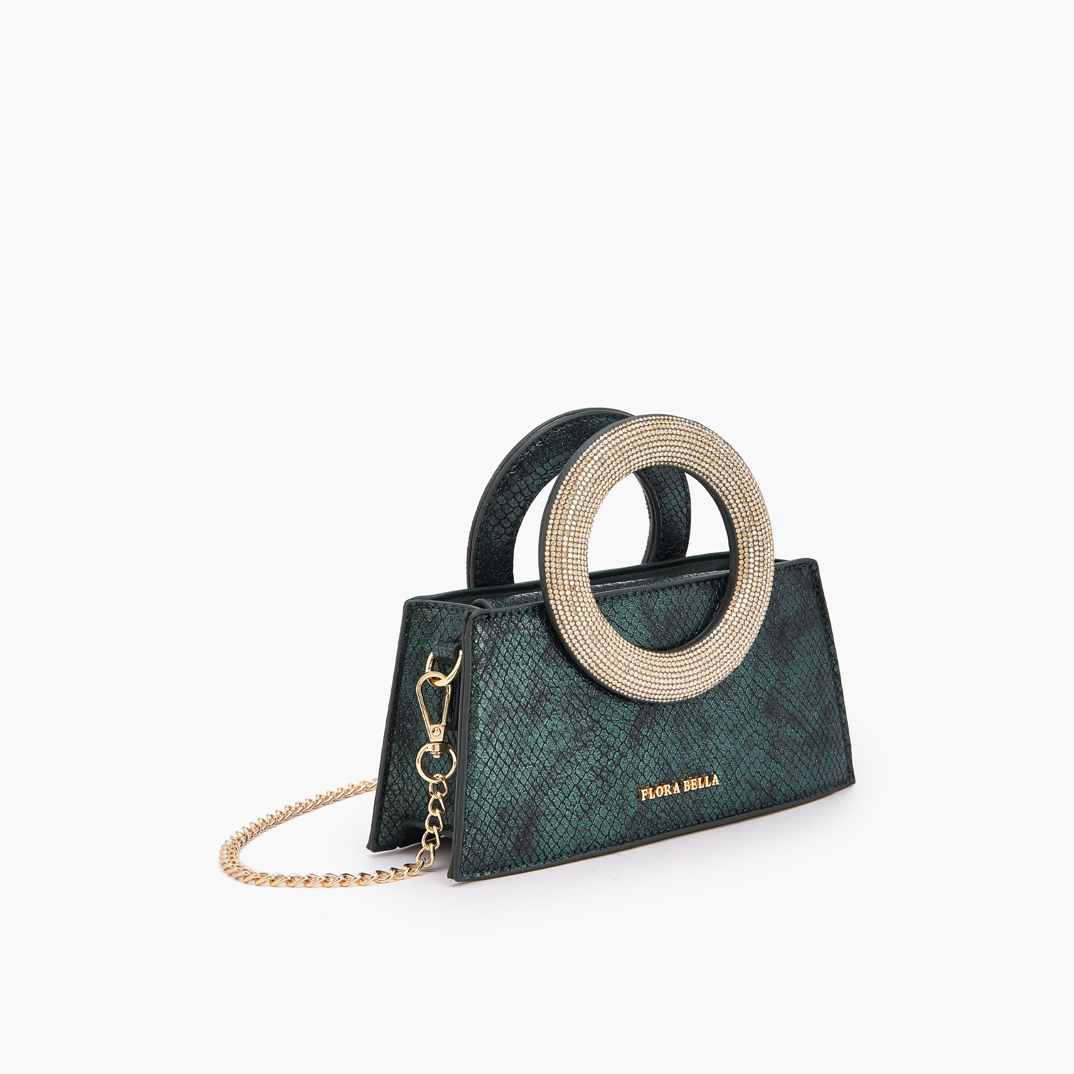 شنطة كروس بودي بمقبض مزيّن بالأحجار وحزام سلسلة من فلورا بيلا-women-bagsandwallets-handbags-image-3