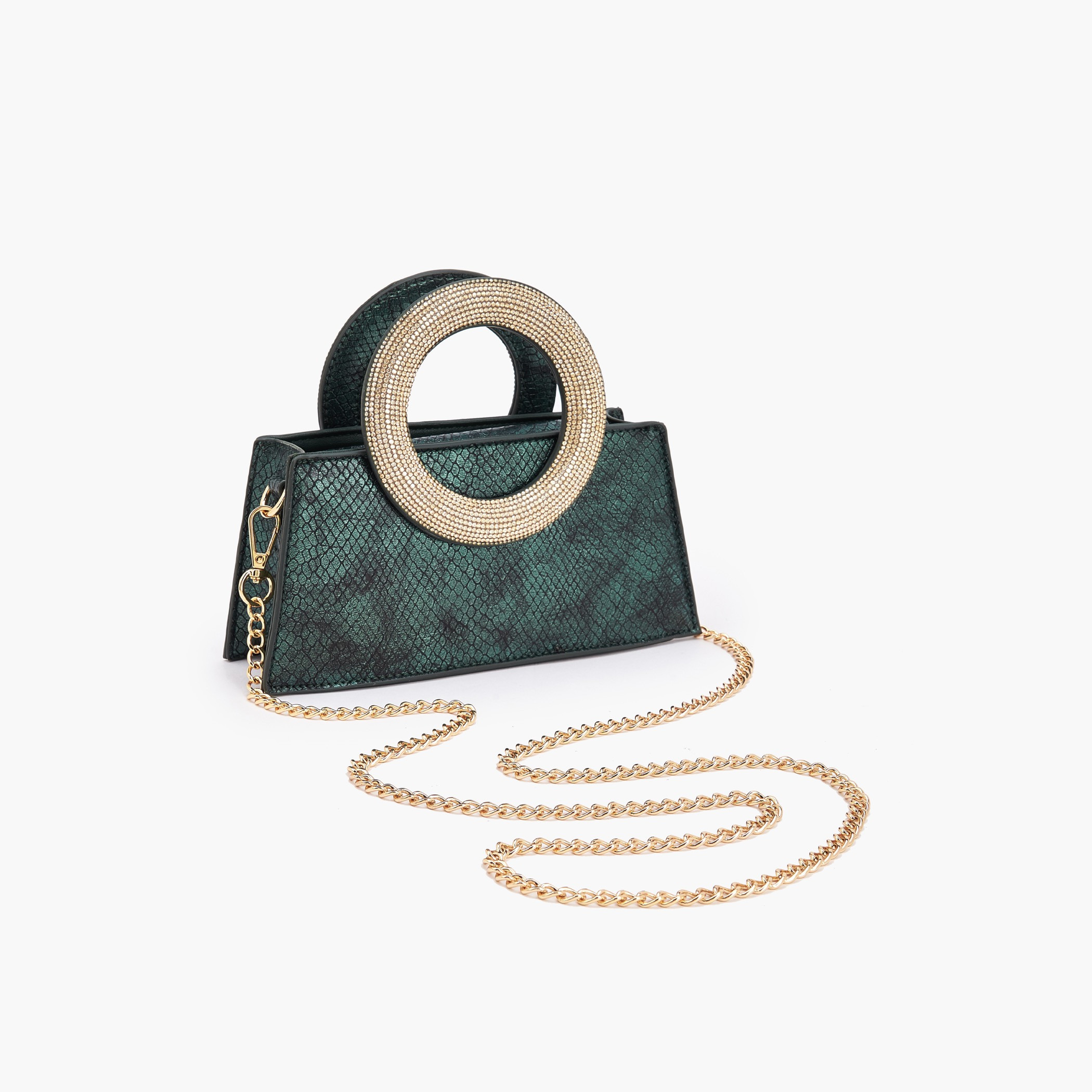 شنطة كروس بودي بمقبض مزيّن بالأحجار وحزام سلسلة من فلورا بيلا-women-bagsandwallets-handbags-image-5