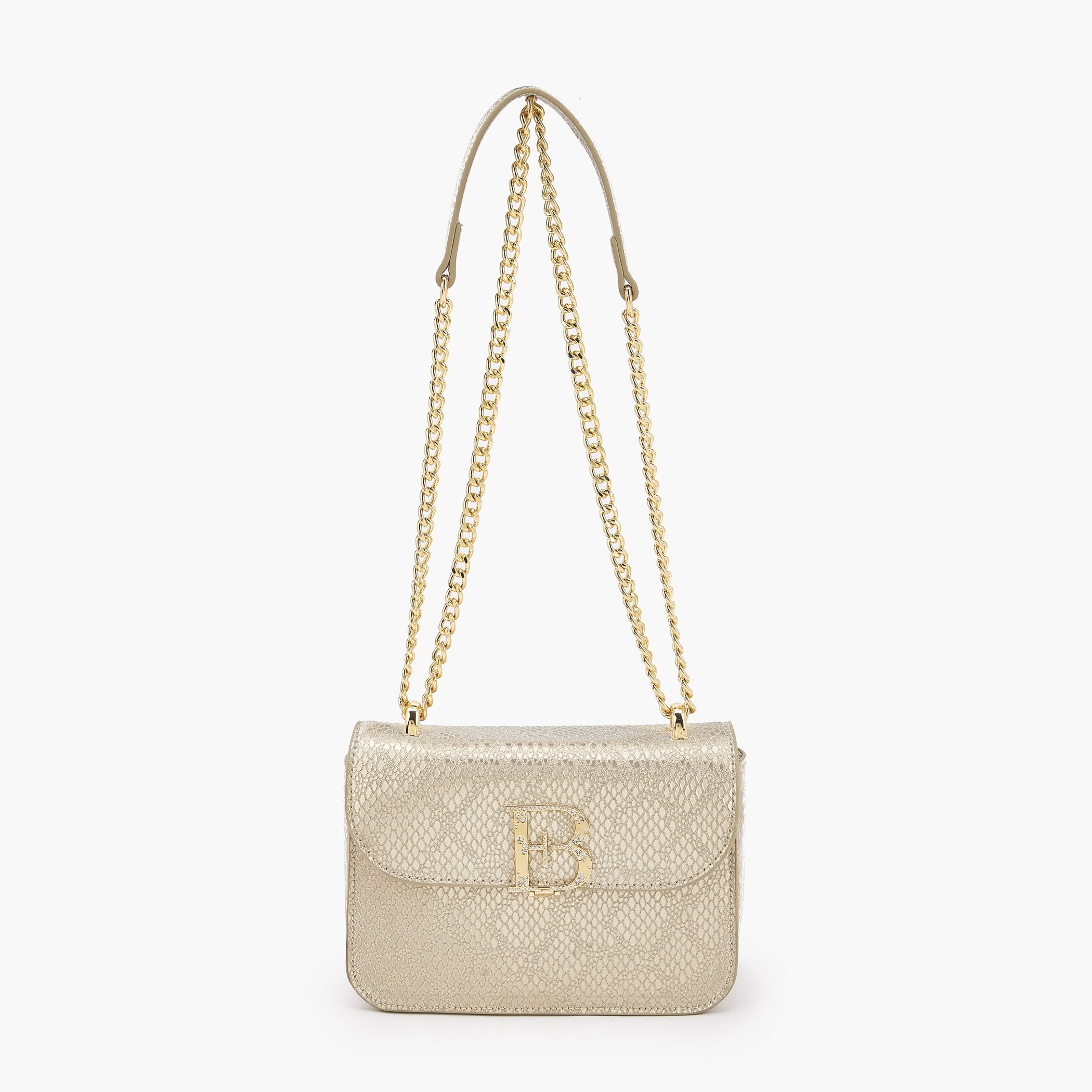 شنطة كروس بودي بارزة الملمس بحزام سلسلة من فلورا بيلا-women-bagsandwallets-handbags-image-1