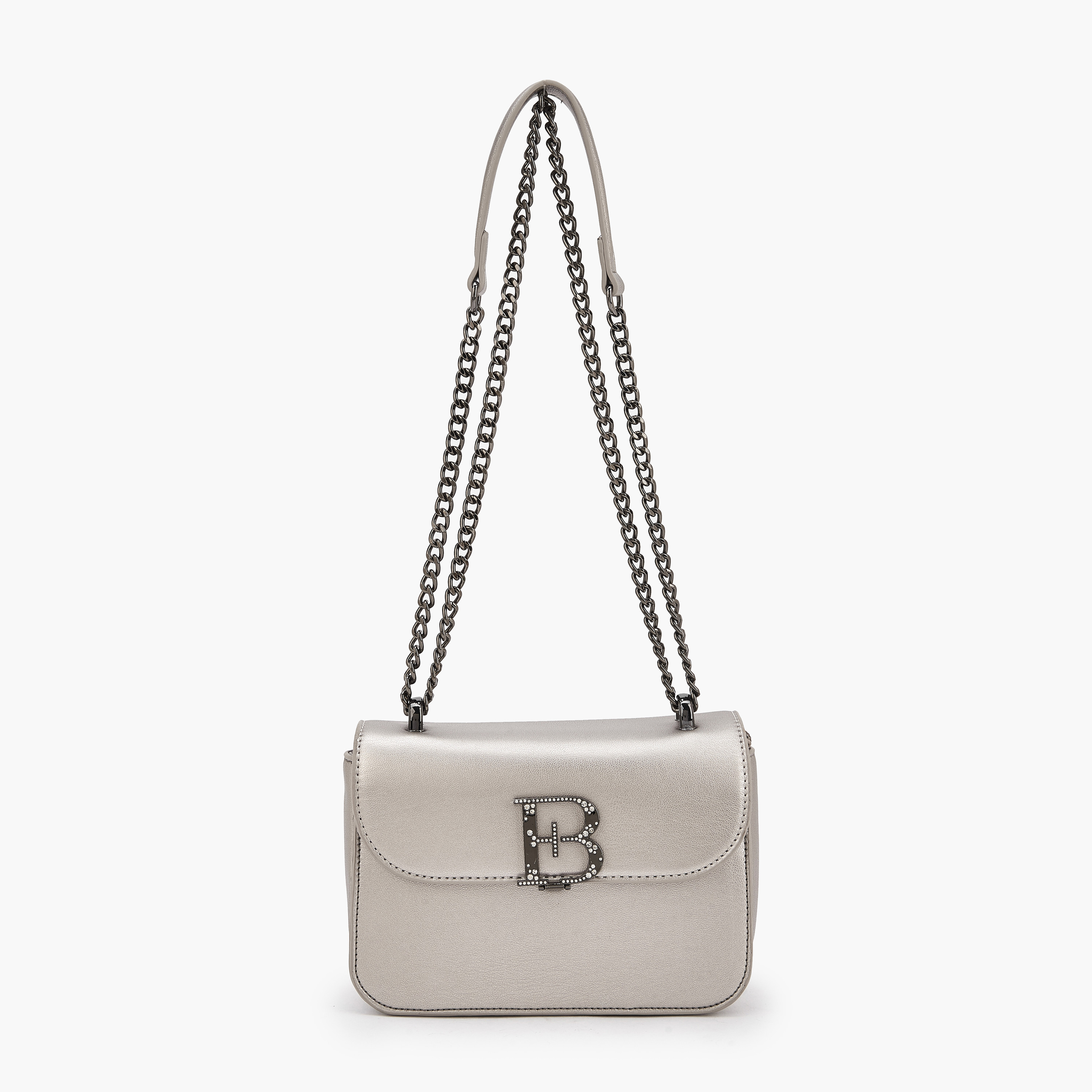 Flora Bella Textured Crossbody Bag with Chain Strap-women-bagsandwallets-handbags-image-1