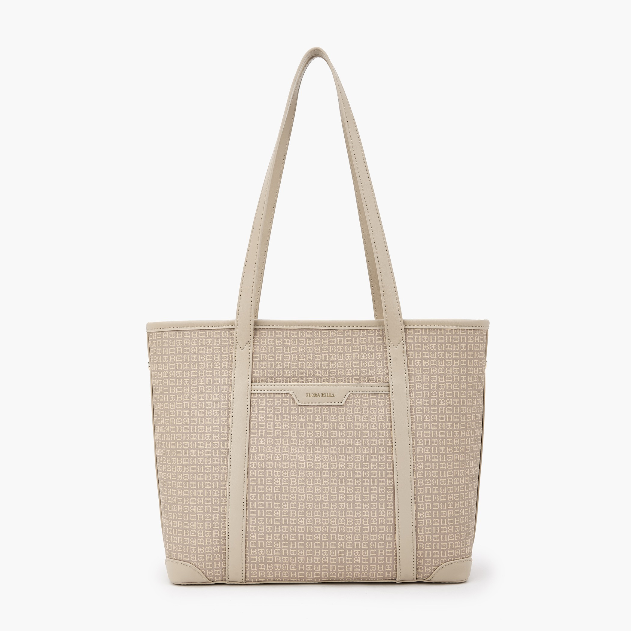 Flora Bella Monogram Print Tote Bag with Double Handles-women-bagsandwallets-handbags-image-1