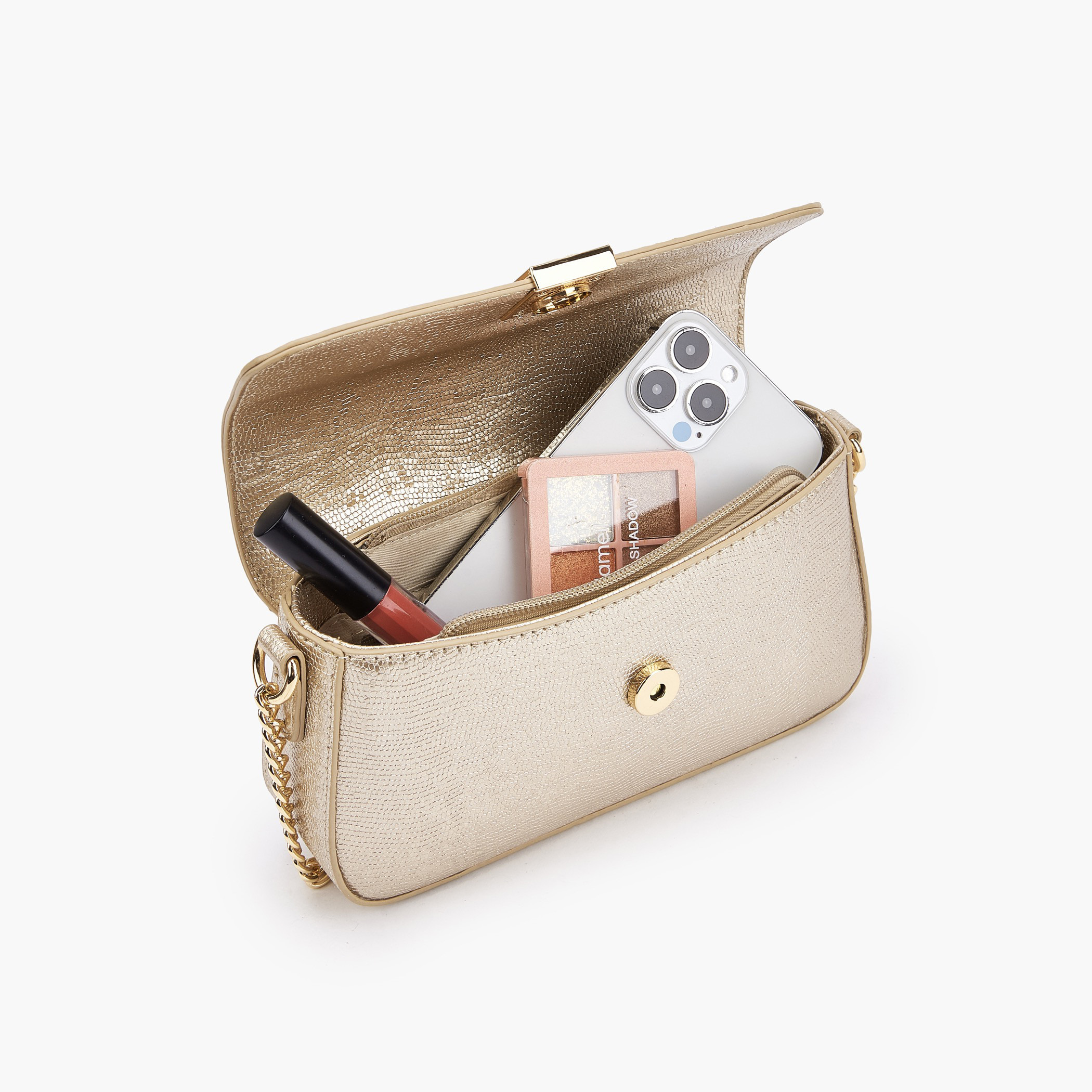 Flora Bella Textured Crossbody Bag with Chain Strap-women-bagsandwallets-handbags-image-7