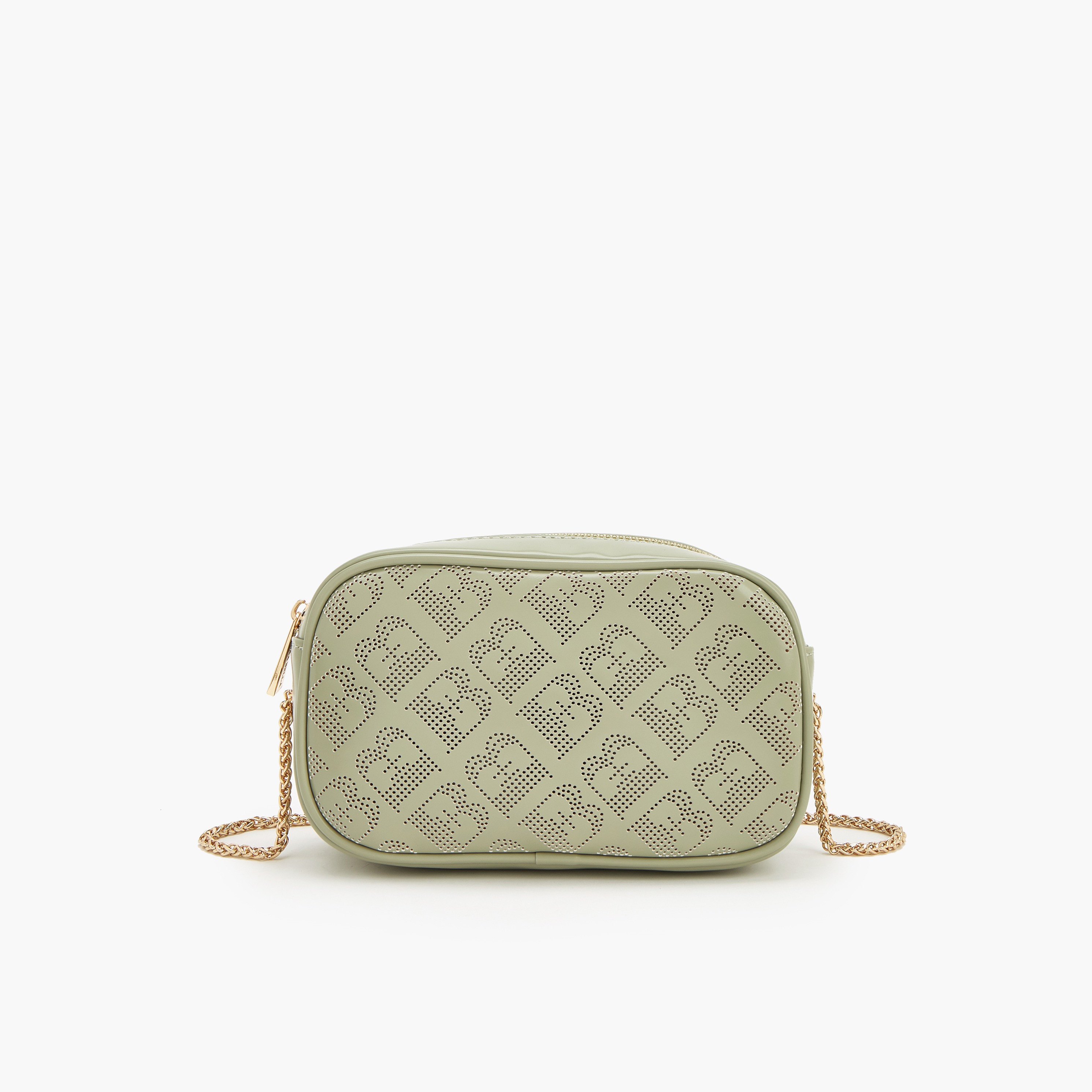 شنطة كروس بودي مونوجرام بارزة الملمس بحزام سلسلة من فلورا بيلا-women-bagsandwallets-handbags-image-1