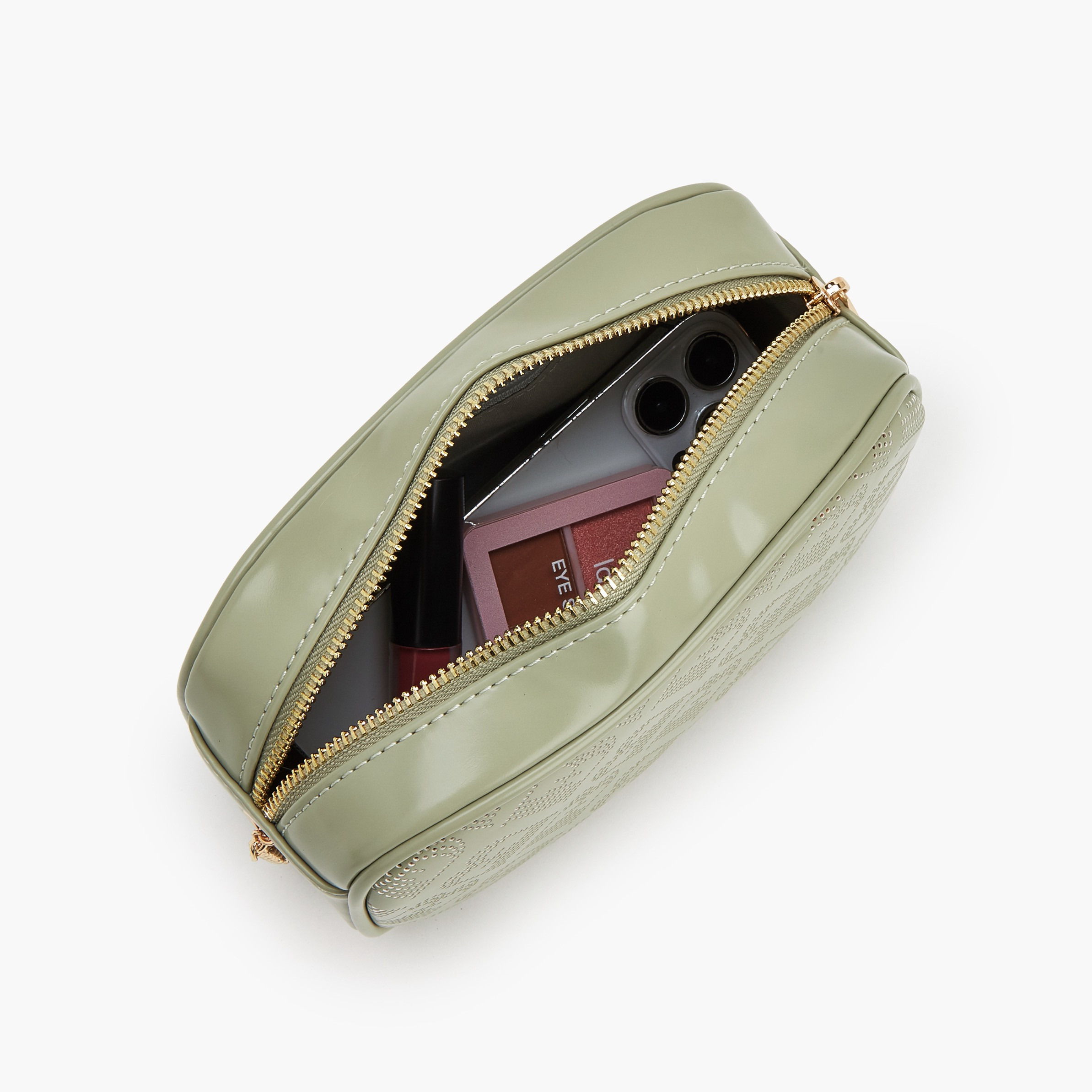شنطة كروس بودي مونوجرام بارزة الملمس بحزام سلسلة من فلورا بيلا-women-bagsandwallets-handbags-image-7