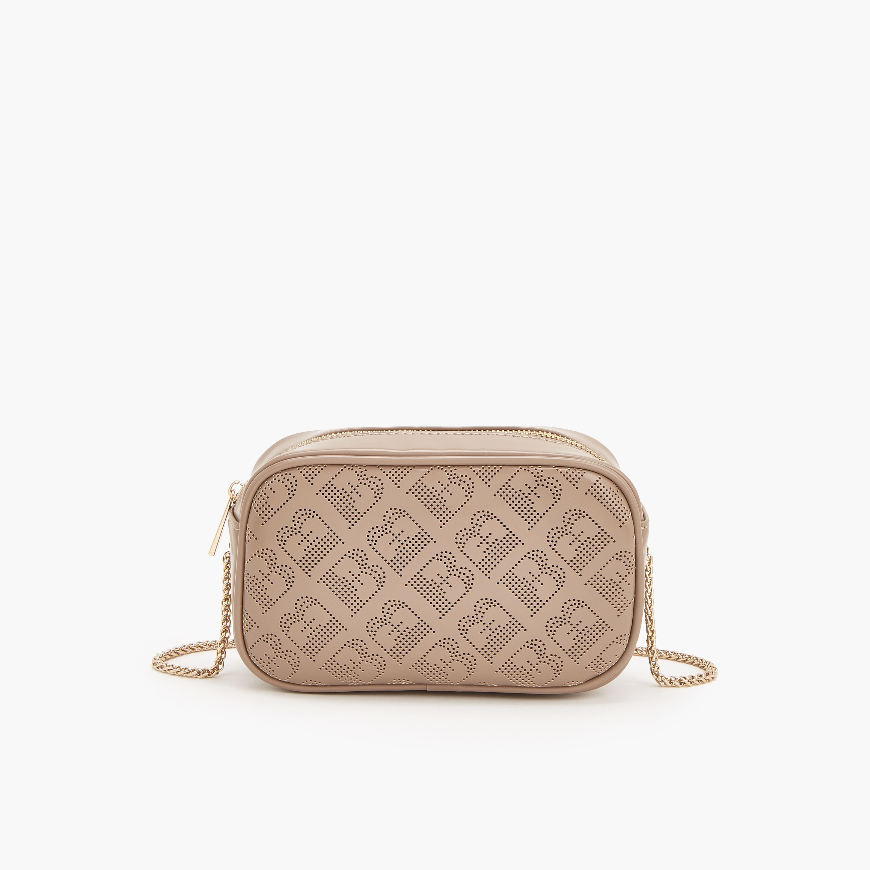 شنطة كروس بودي مونوجرام بارزة الملمس بحزام سلسلة من فلورا بيلا-women-bagsandwallets-handbags-image-1