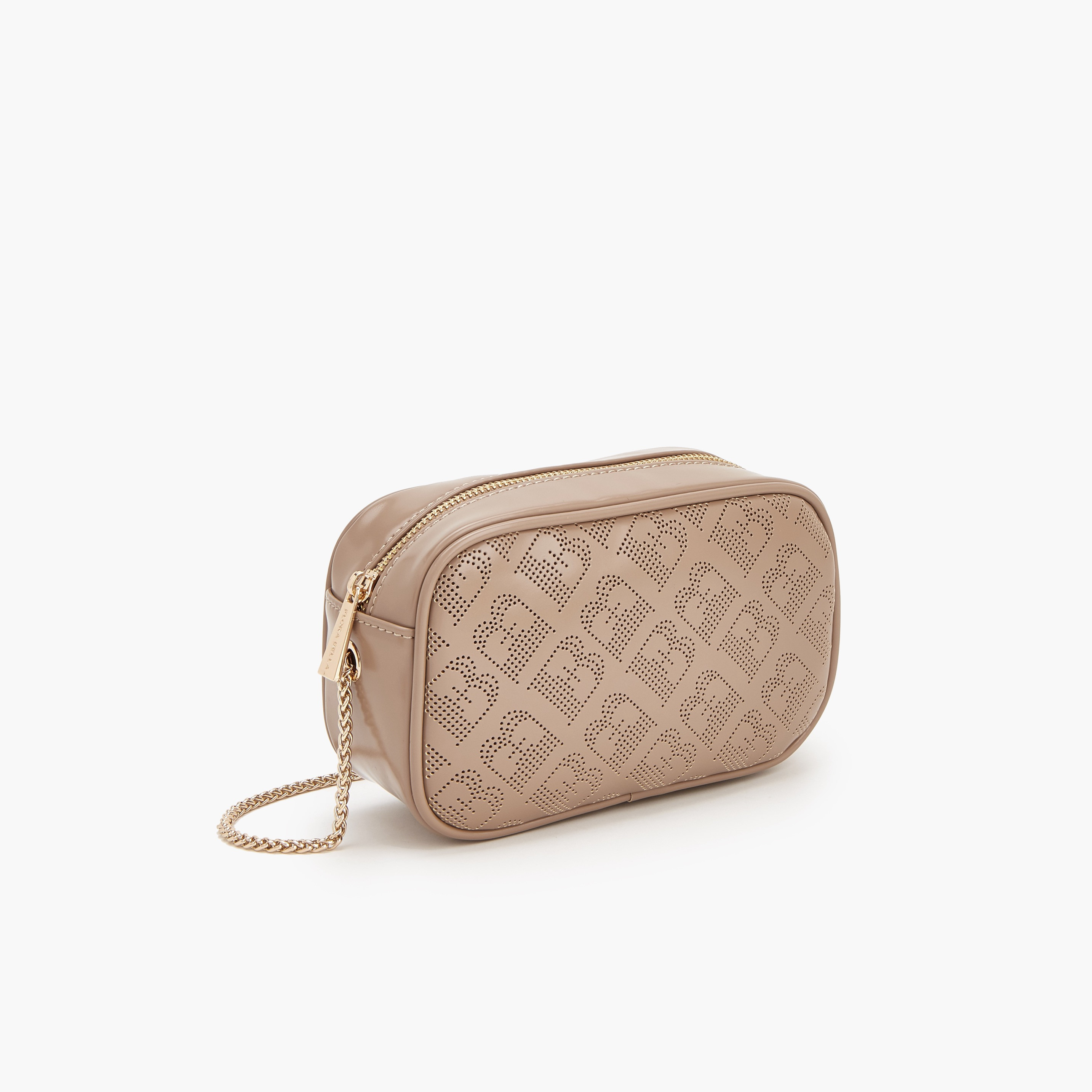 شنطة كروس بودي مونوجرام بارزة الملمس بحزام سلسلة من فلورا بيلا-women-bagsandwallets-handbags-image-3