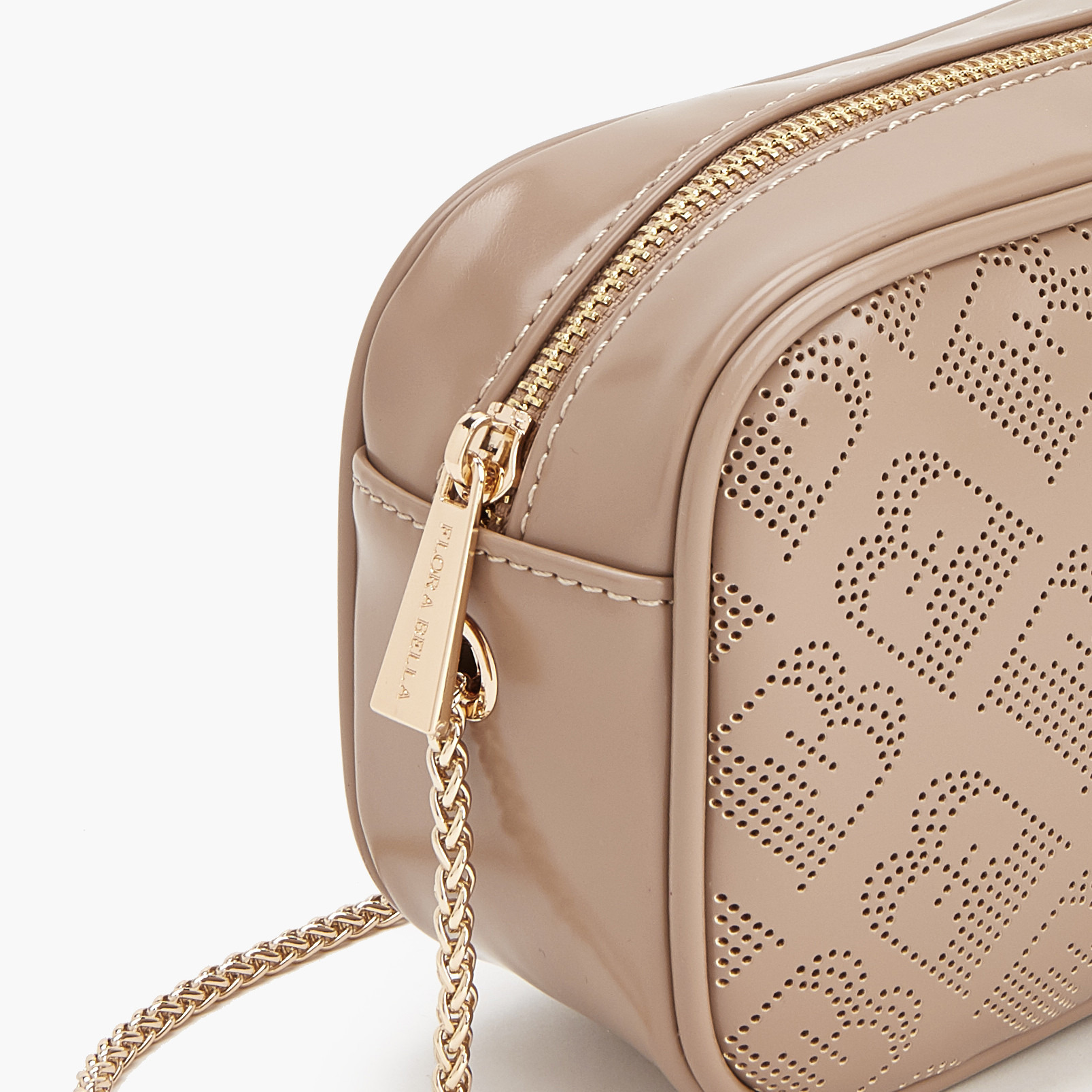 شنطة كروس بودي مونوجرام بارزة الملمس بحزام سلسلة من فلورا بيلا-women-bagsandwallets-handbags-image-4