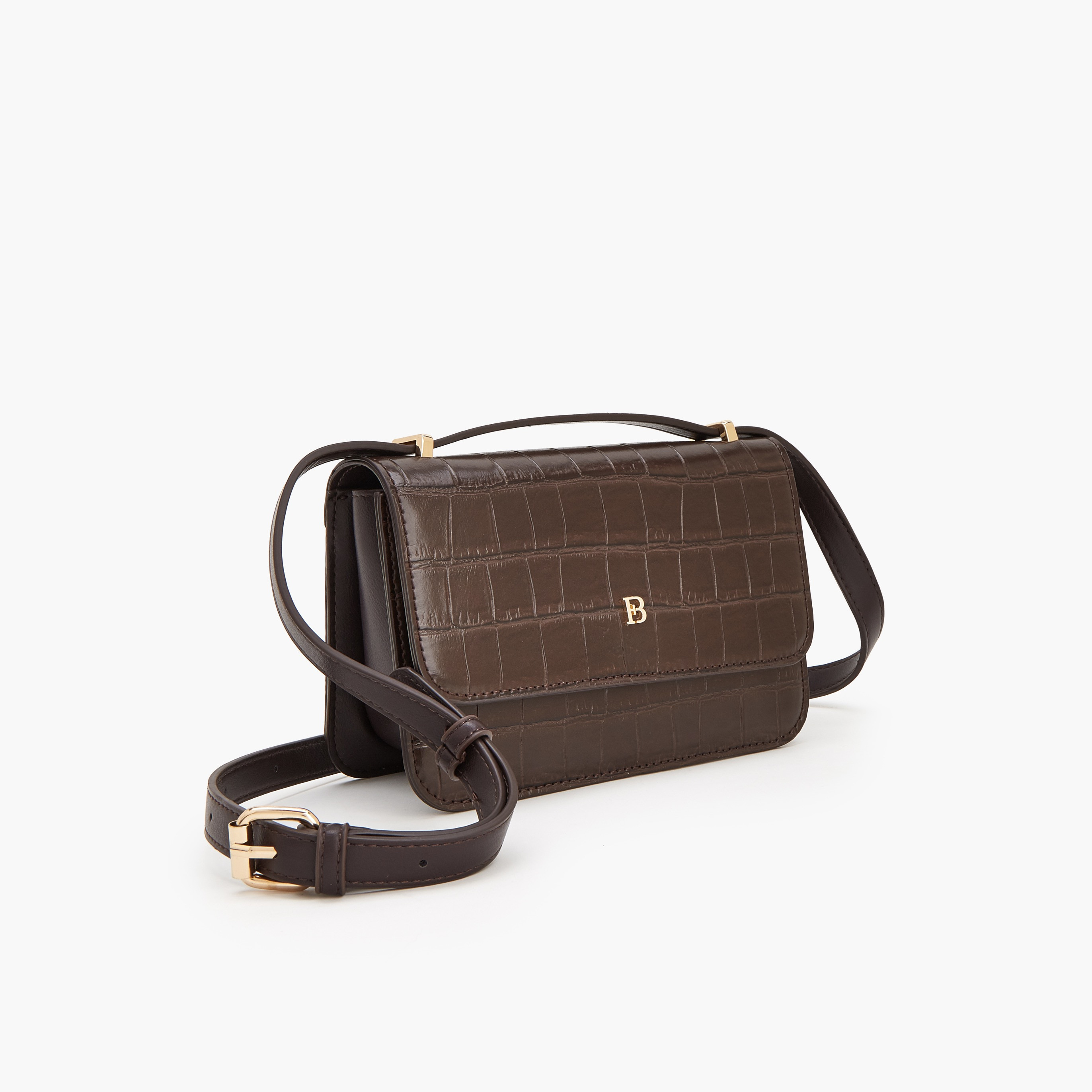شنطة كروس بودي بارزة الملمس بحزام قابل للتعديل من فلورا بيلا-women-bagsandwallets-handbags-image-3