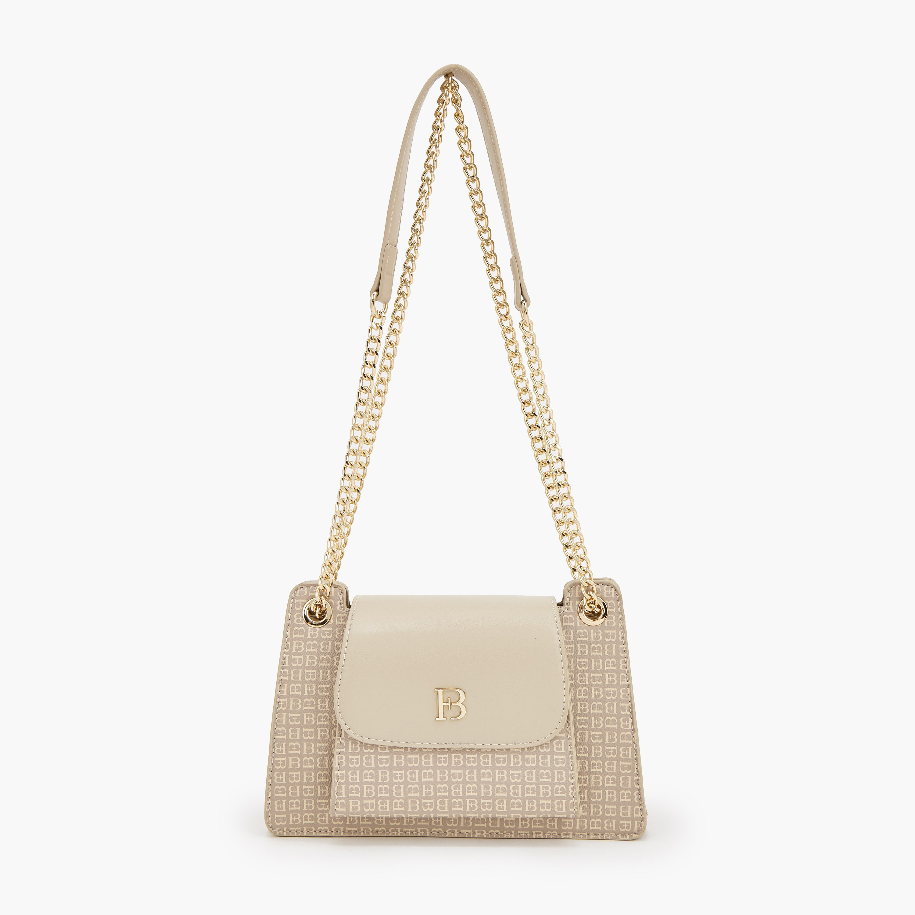 شنطة كروس بودي بطبعات مونوجرام بحزام سلسلة من فلورا بيلا-women-bagsandwallets-handbags-image-1
