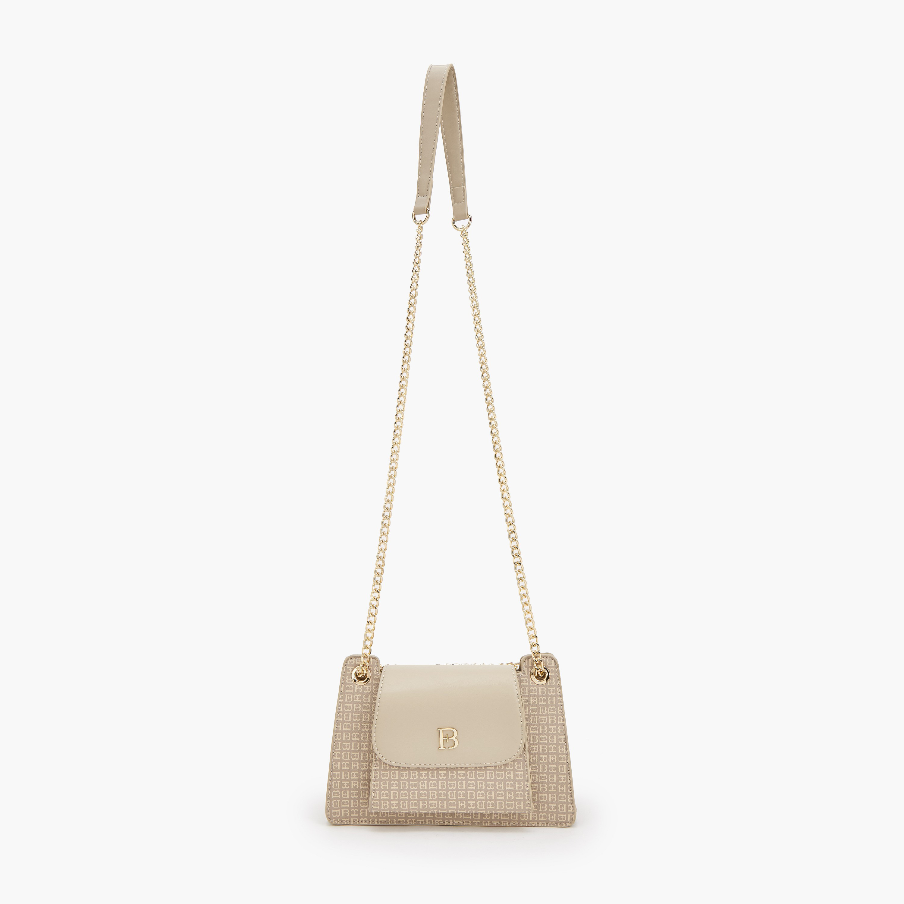 شنطة كروس بودي بطبعات مونوجرام بحزام سلسلة من فلورا بيلا-women-bagsandwallets-handbags-image-2