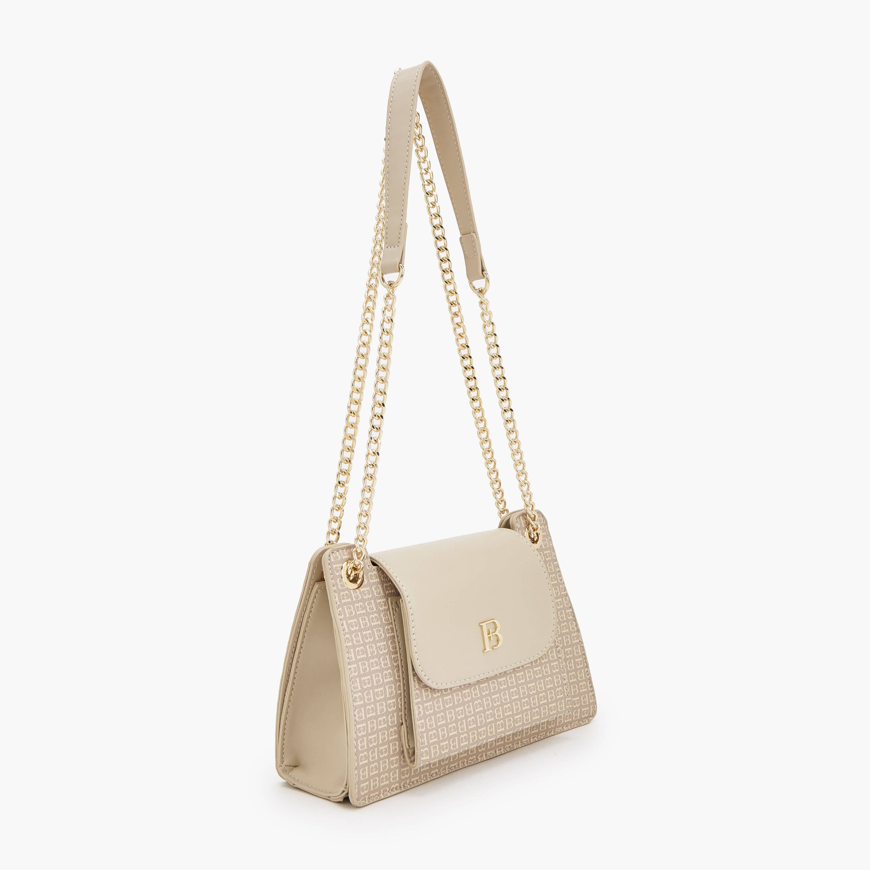 شنطة كروس بودي بطبعات مونوجرام بحزام سلسلة من فلورا بيلا-women-bagsandwallets-handbags-image-3