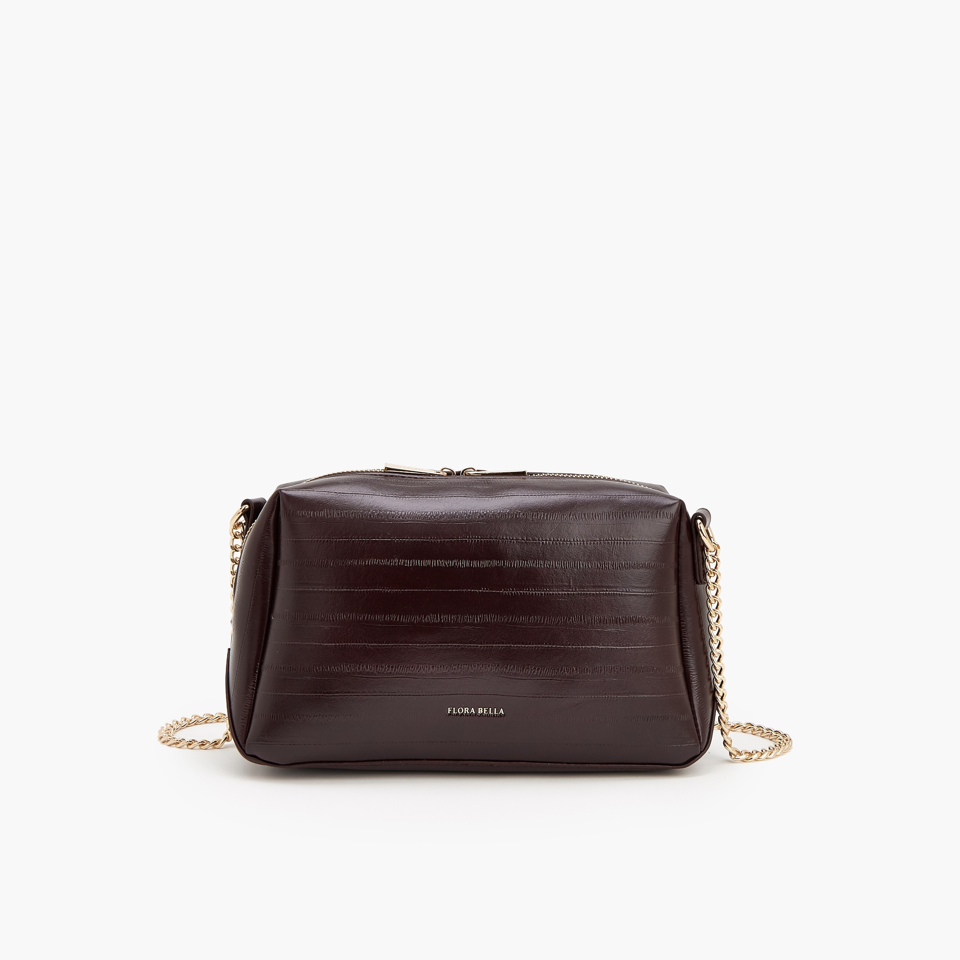 شنطة كروس بودي بملمس بارز مع حزام سلسلة من فلورا بيلا-women-bagsandwallets-handbags-image-1