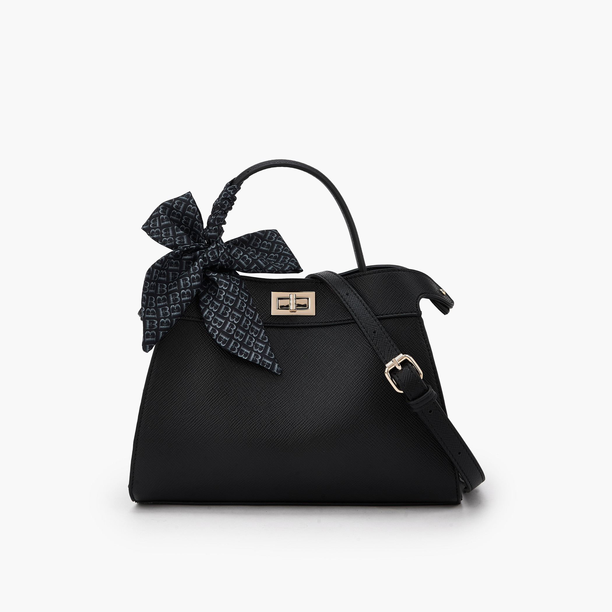 Flora Bella Scarf Accent Tote Bag with Detachable Shoulder Strap-women-bagsandwallets-handbags-image-1
