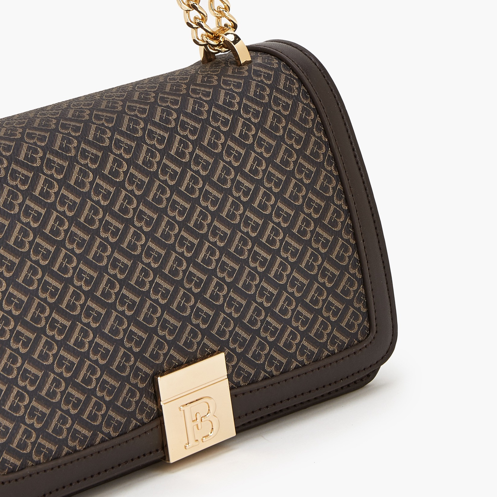 شنطة كروس بودي بطبعات مونوجرام وبحزام سلسلة من فلورا بيلا-women-bagsandwallets-handbags-image-4