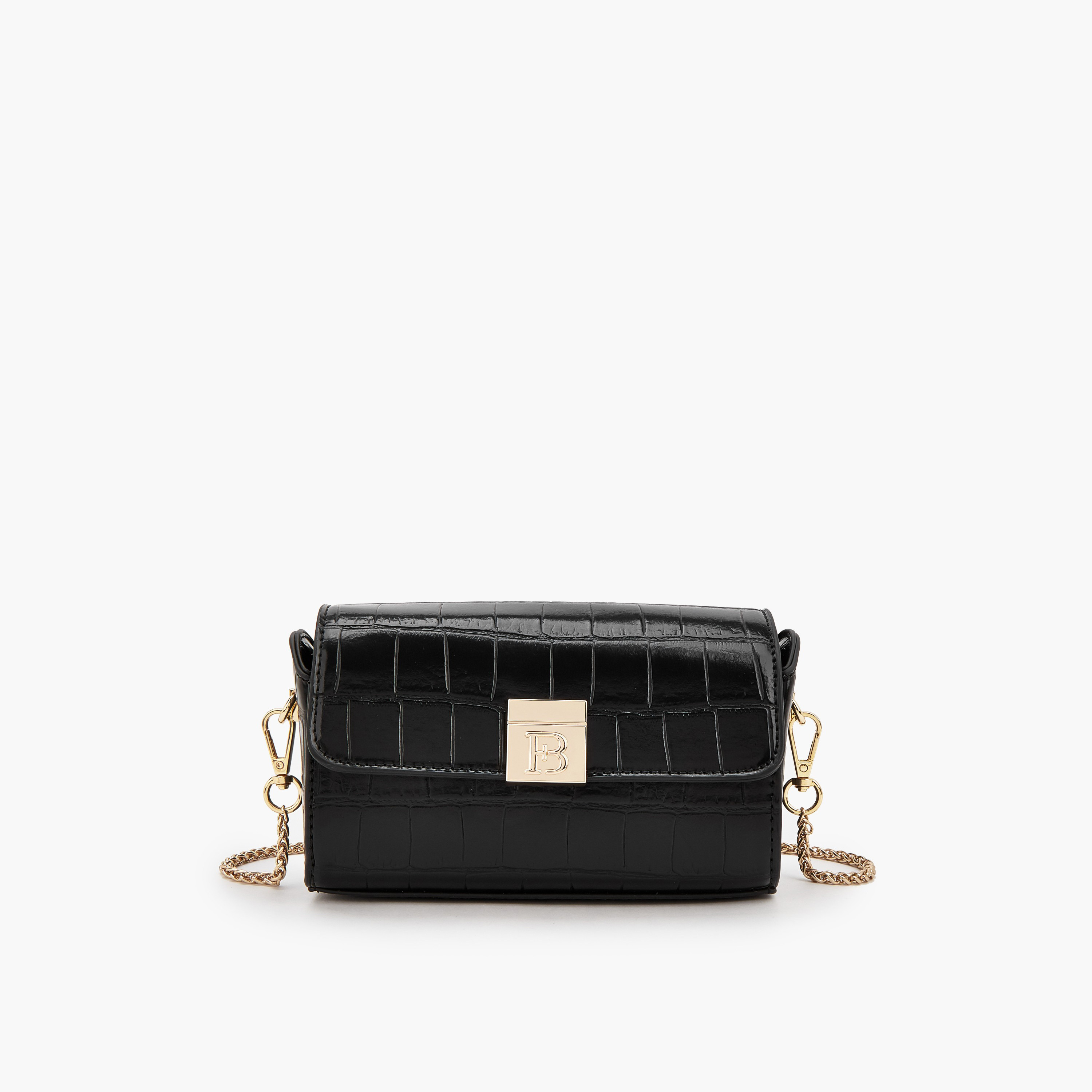 Flora Bella Textured Crossbody Bag with Chain Strap-women-bagsandwallets-handbags-image-1