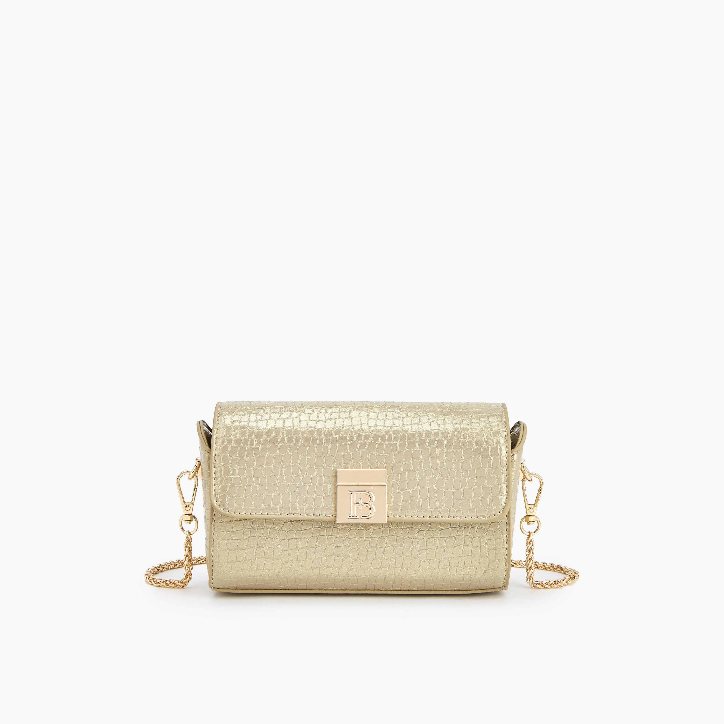 شنطة كروس بودي بارزة الملمس مع حزام سلسلة من فلورا بيلا-women-bagsandwallets-handbags-image-1