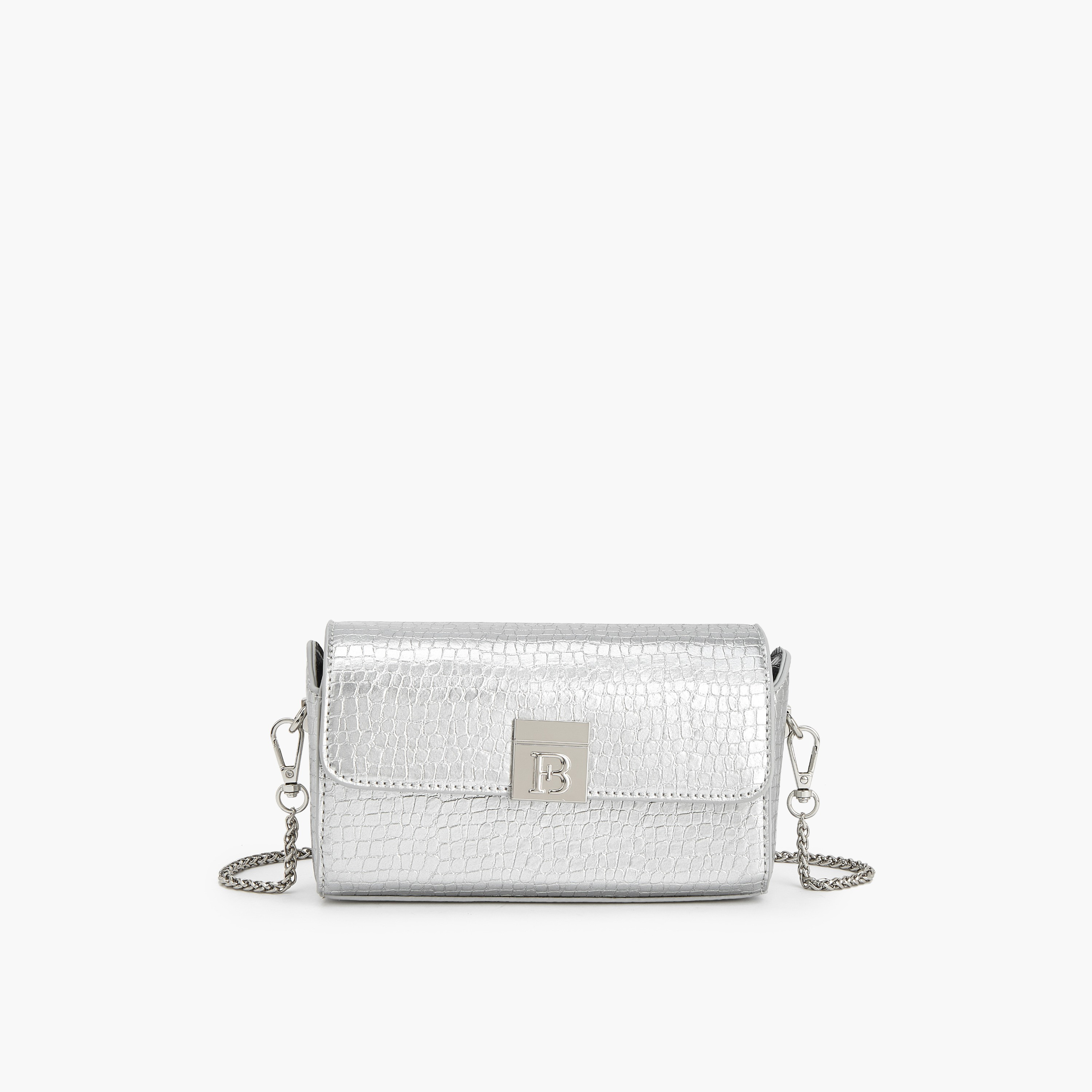 Flora Bella Textured Crossbody Bag with Chain Strap-women-bagsandwallets-handbags-image-1