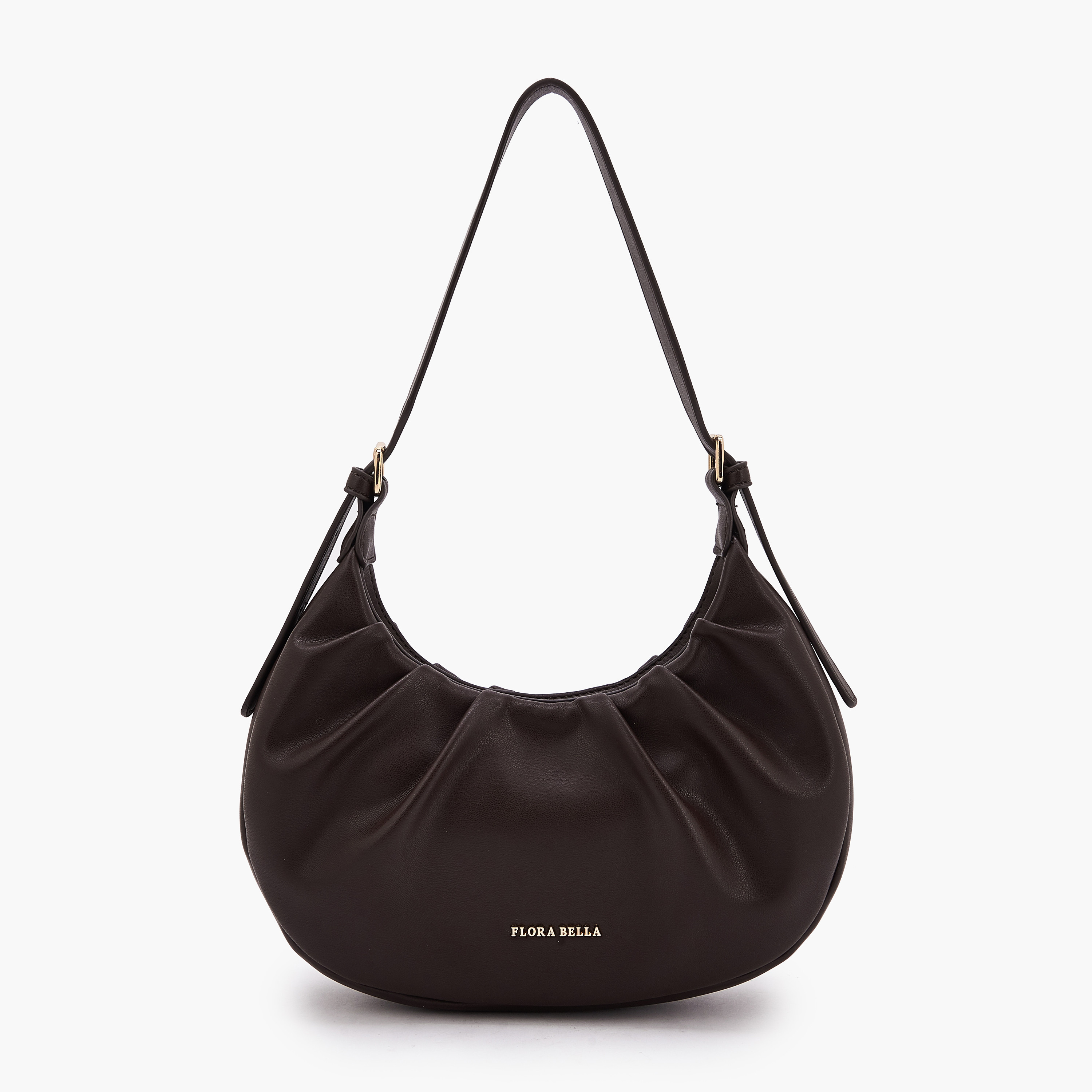 Flora Bella Ruched Shoulder Bag with Adjustable Strap-women-bagsandwallets-handbags-image-1