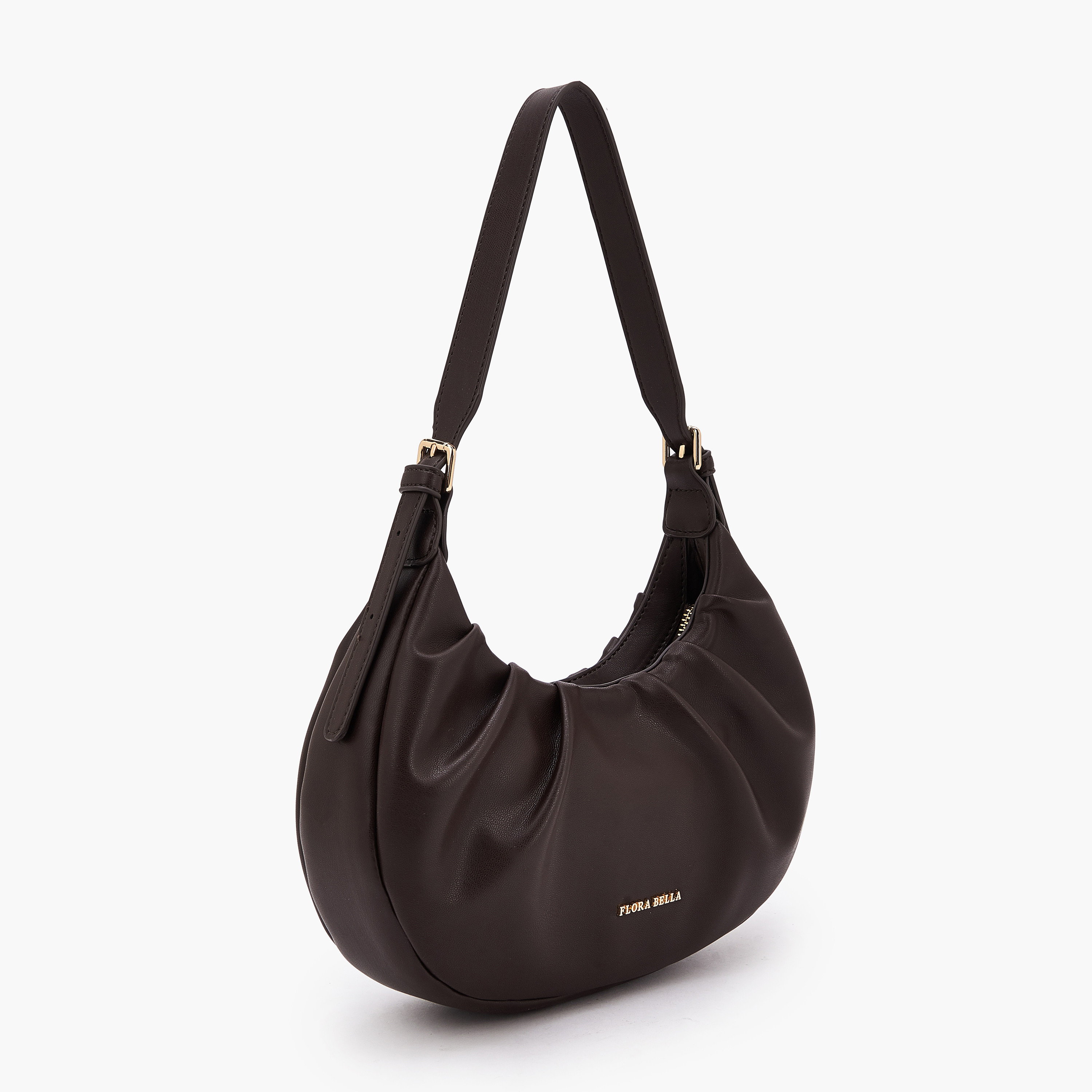 Flora Bella Ruched Shoulder Bag with Adjustable Strap-women-bagsandwallets-handbags-image-2