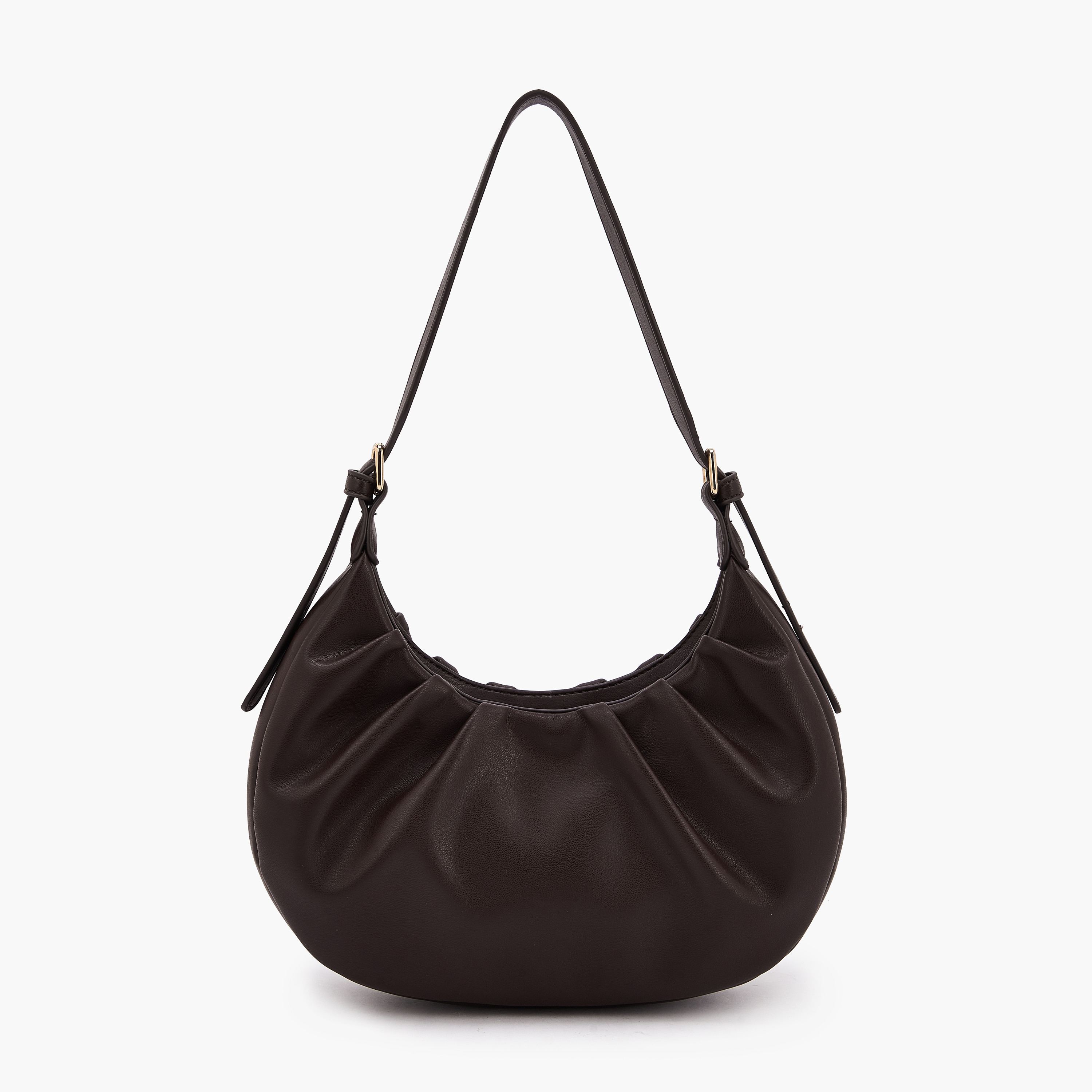 Flora Bella Ruched Shoulder Bag with Adjustable Strap-women-bagsandwallets-handbags-image-4