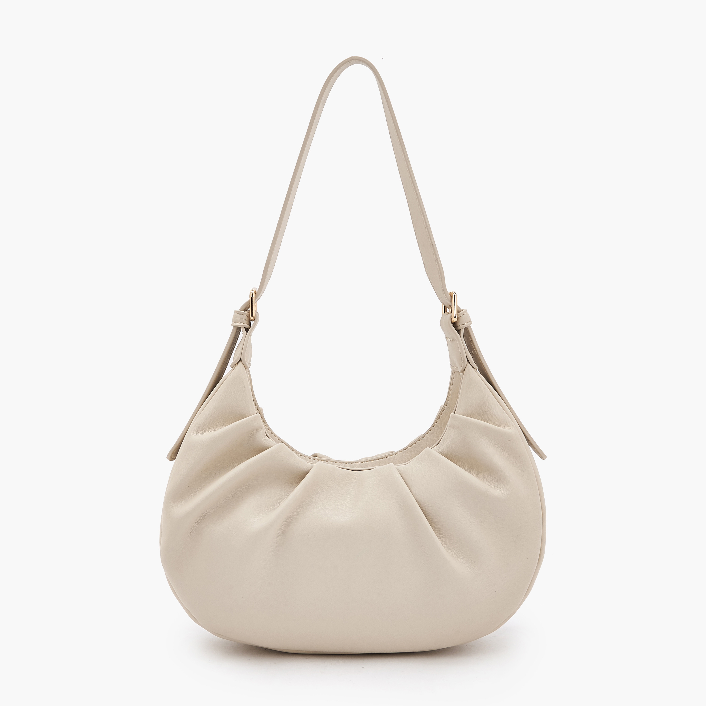 Flora Bella Ruched Shoulder Bag with Adjustable Strap-women-bagsandwallets-handbags-image-4