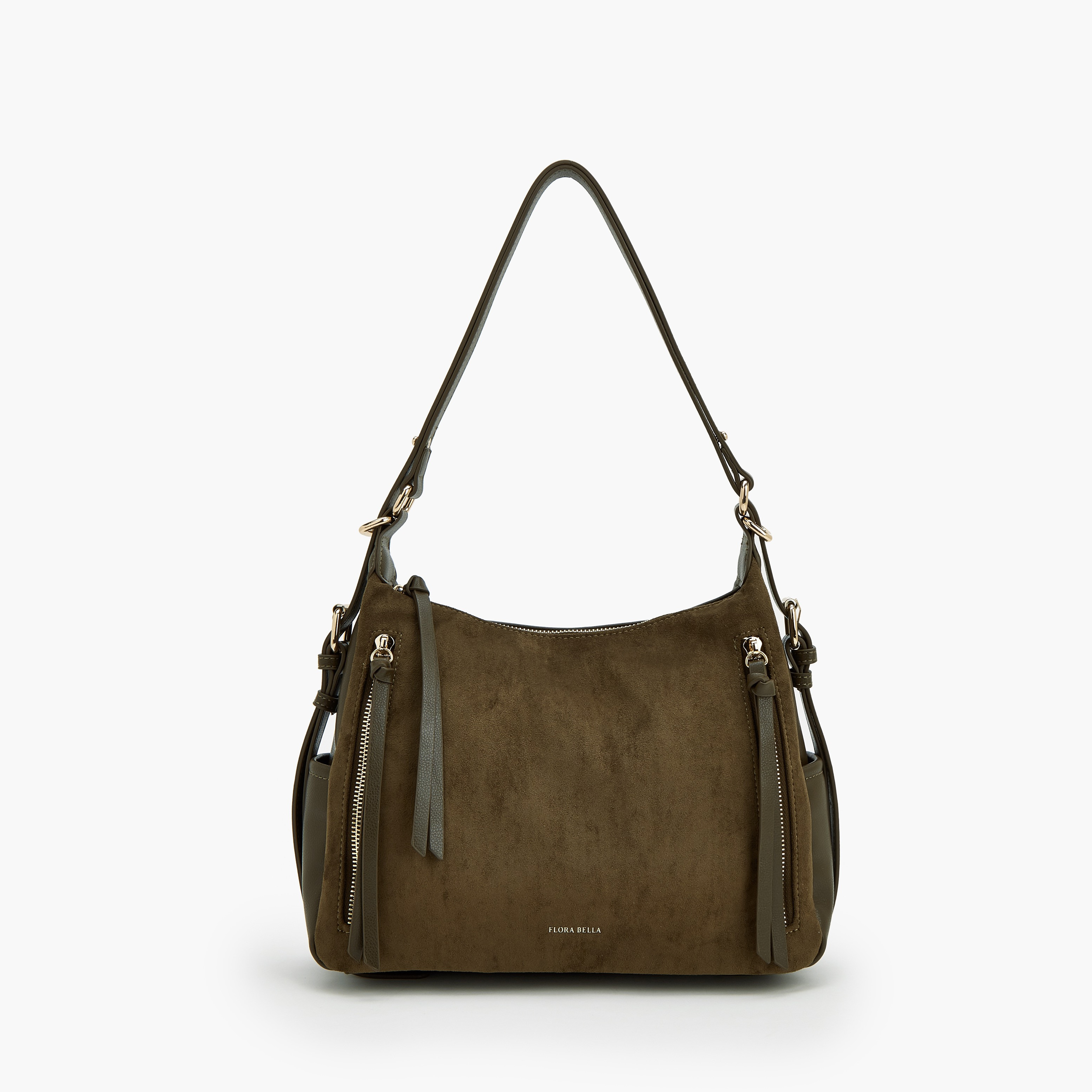 شنطة كتف بزينة شرّابة وبحزام قابل للتعديل من فلورا بيلا-women-bagsandwallets-handbags-image-8