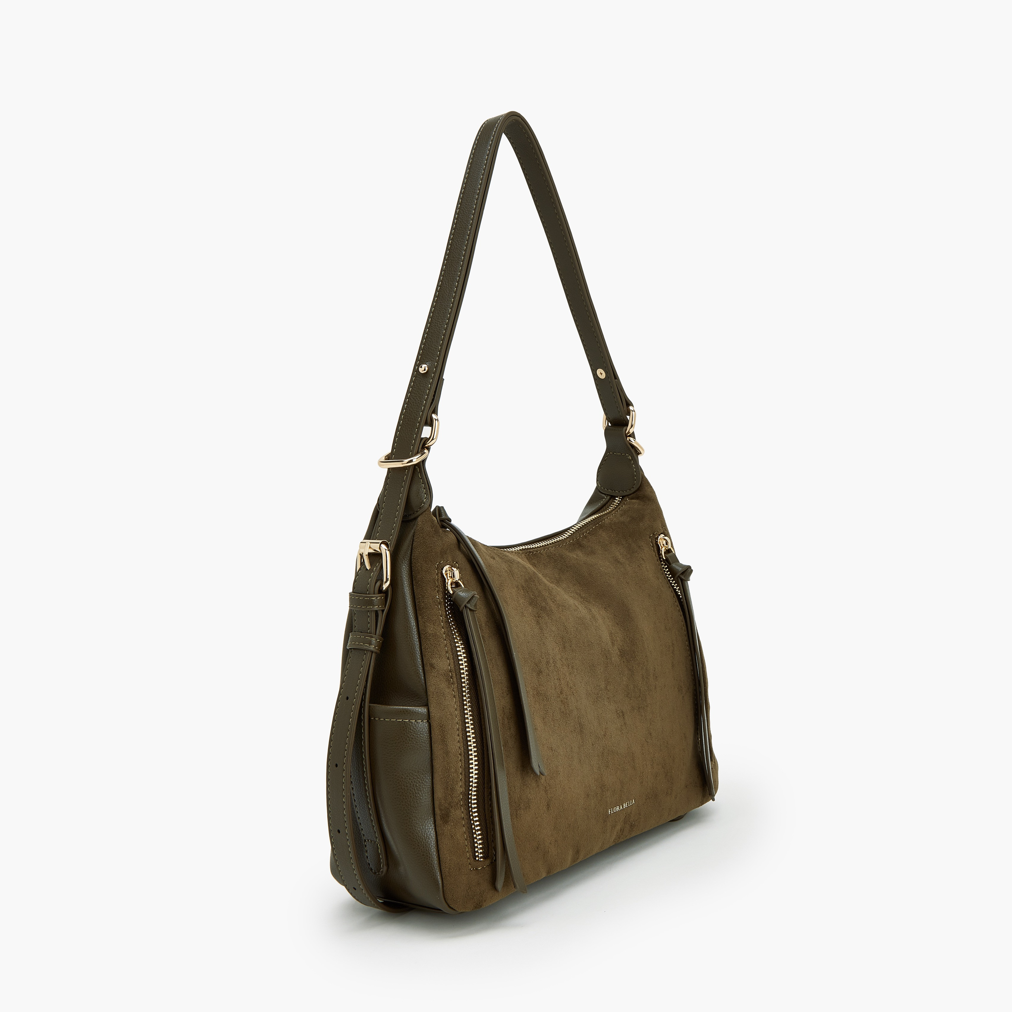 شنطة كتف بزينة شرّابة وبحزام قابل للتعديل من فلورا بيلا-women-bagsandwallets-handbags-image-9