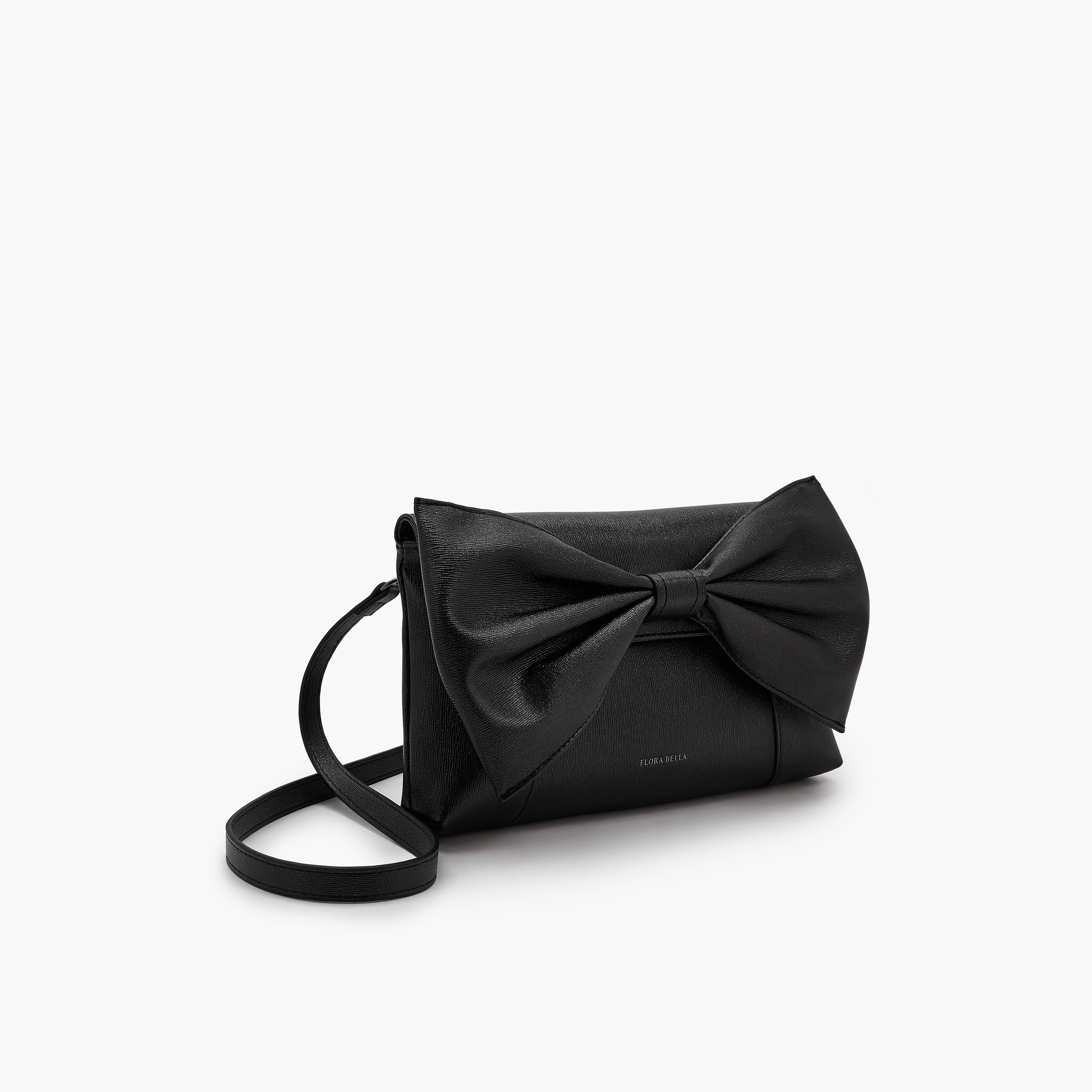شنطة كلاتش بتزيينات فيونكة وحزام قابل للفصل من فلورا بيلا-women-bagsandwallets-handbags-image-3