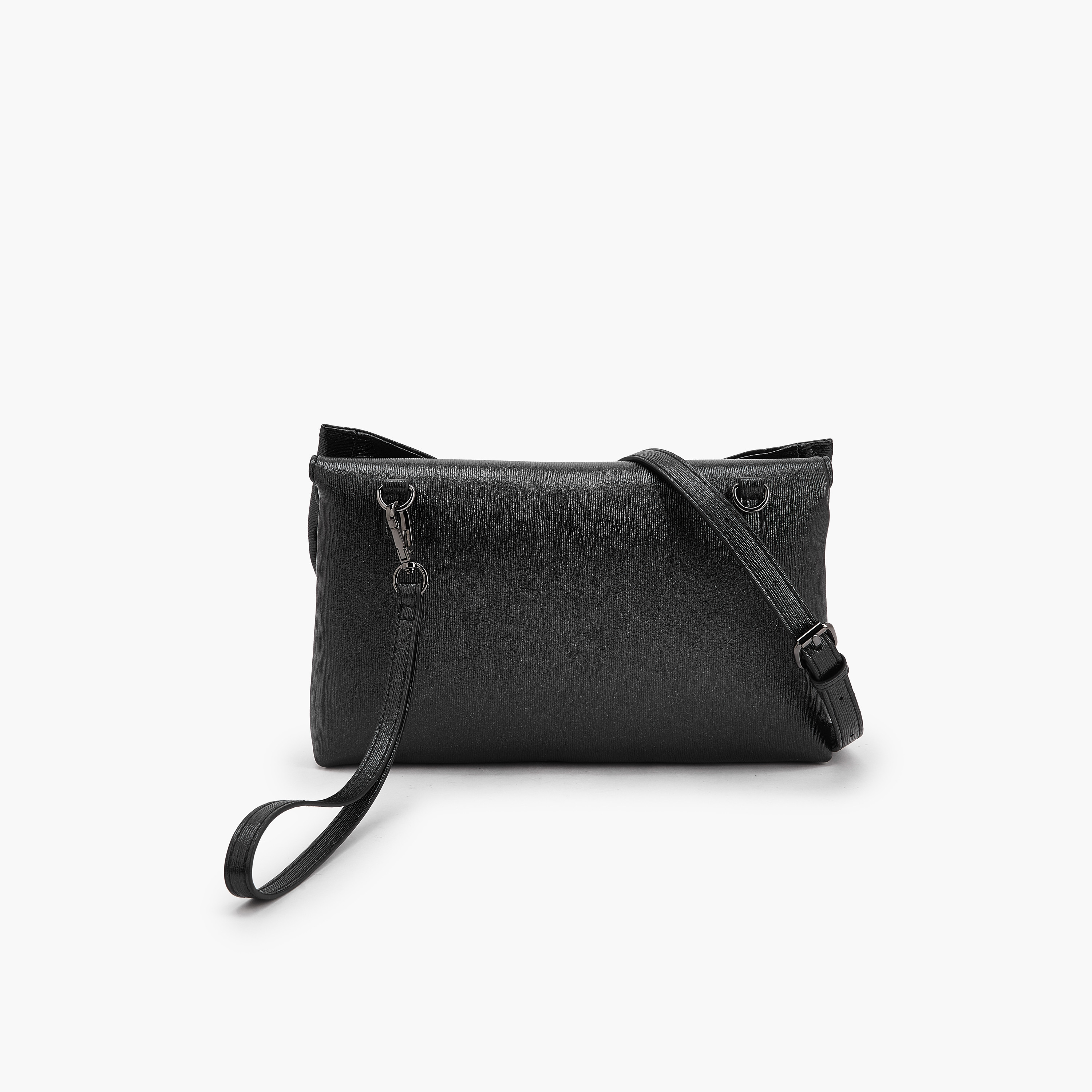 شنطة كلاتش بتزيينات فيونكة وحزام قابل للفصل من فلورا بيلا-women-bagsandwallets-handbags-image-6