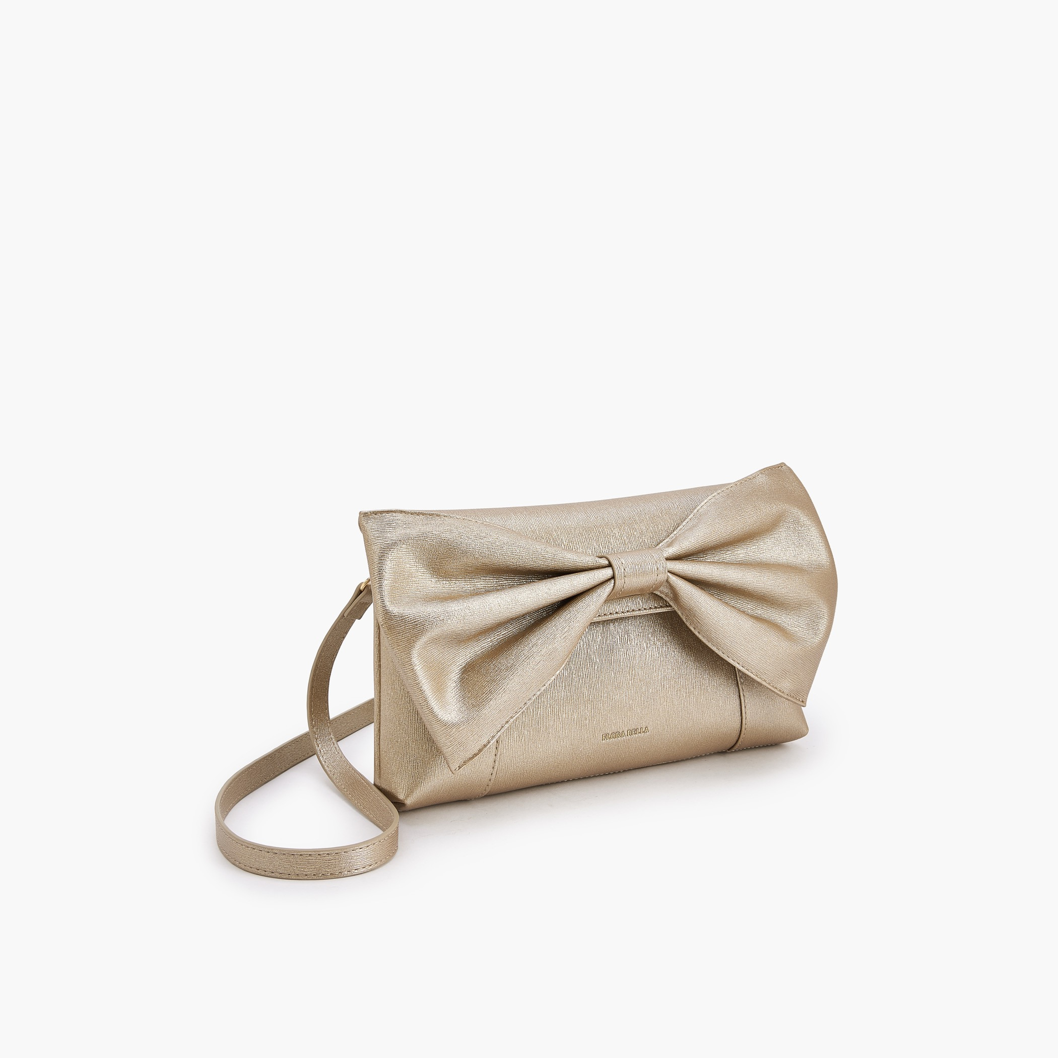 شنطة كلاتش بتزيينات فيونكة وحزام قابل للفصل من فلورا بيلا-women-bagsandwallets-handbags-image-4