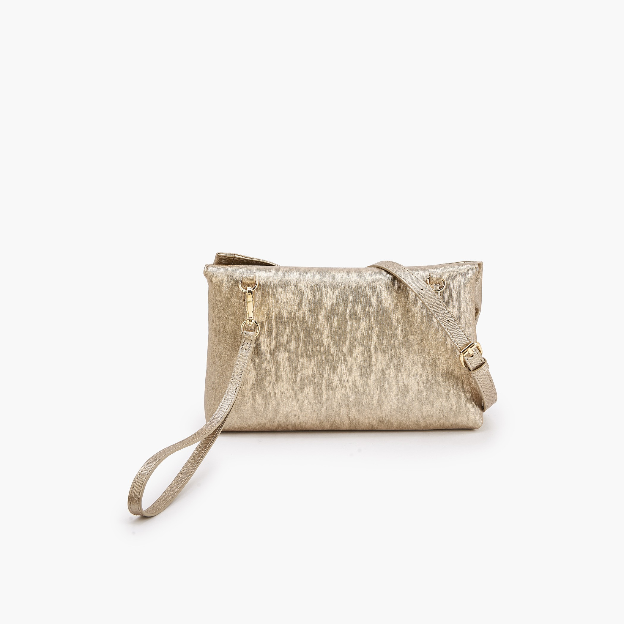 شنطة كلاتش بتزيينات فيونكة وحزام قابل للفصل من فلورا بيلا-women-bagsandwallets-handbags-image-5