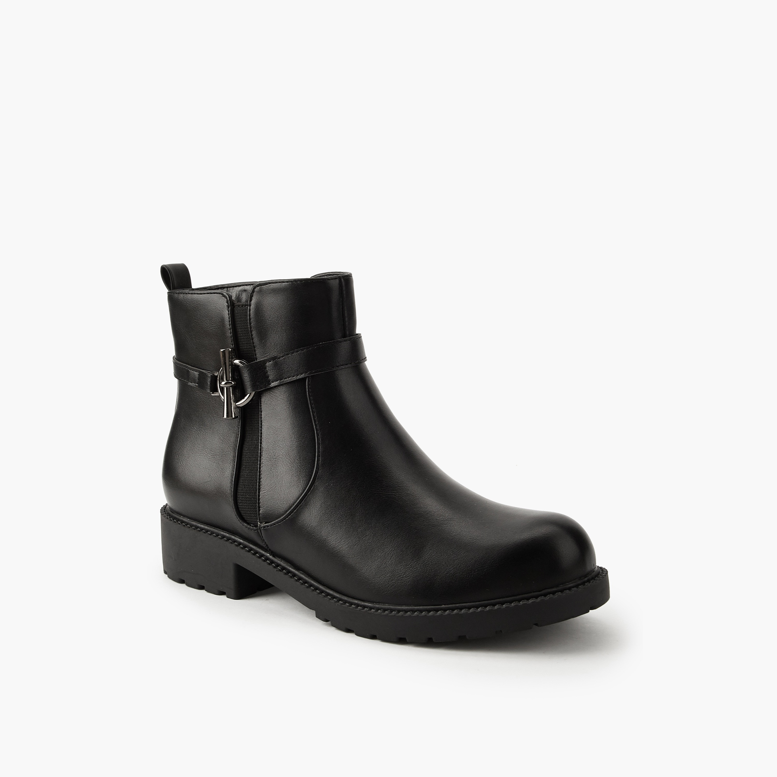 Flora Bella Women Buckle Detail Ankle Boots-women-shoes-boots-image-3