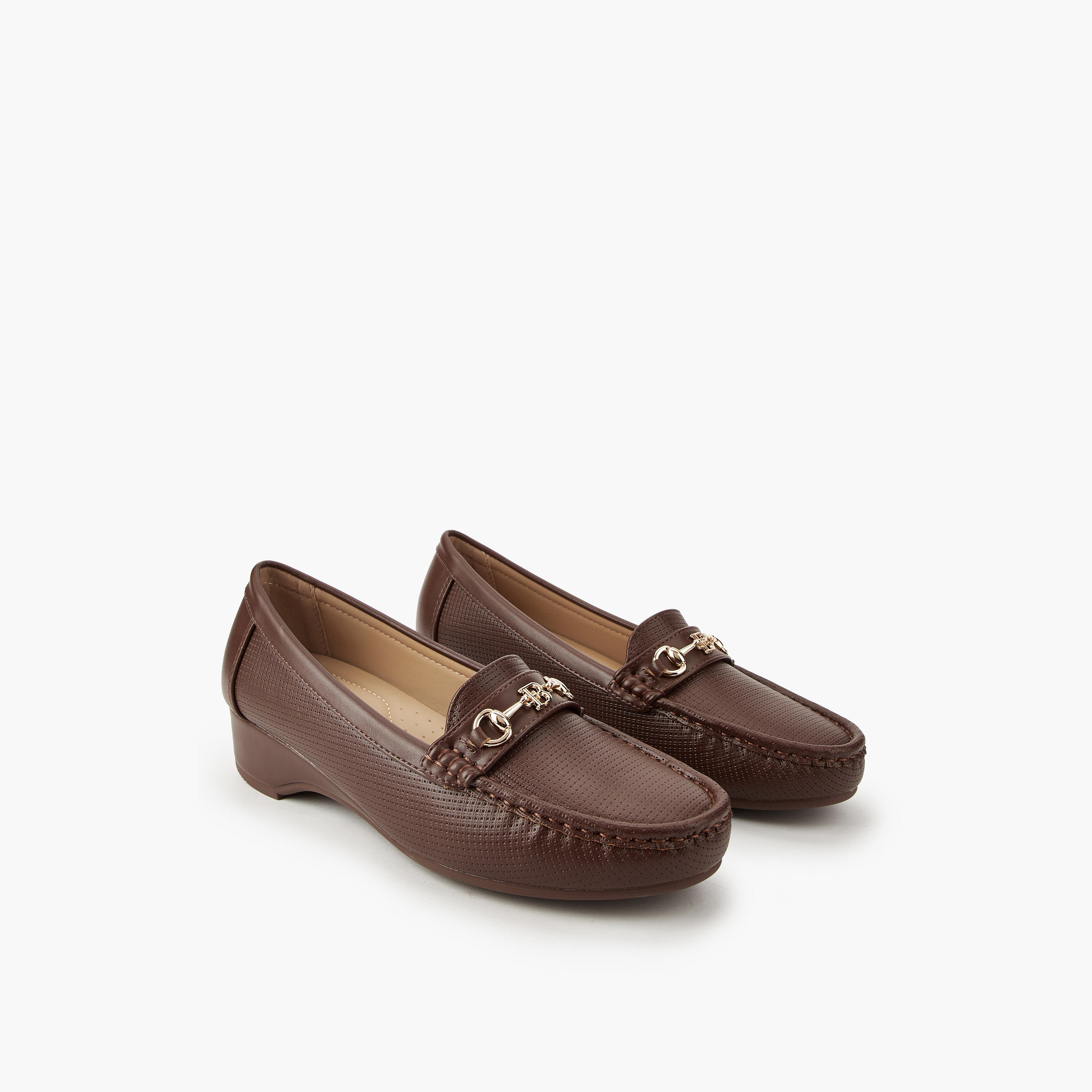 Flora Bella Women Buckle Accent Loafers-women-shoes-sandals-heeled-image-1
