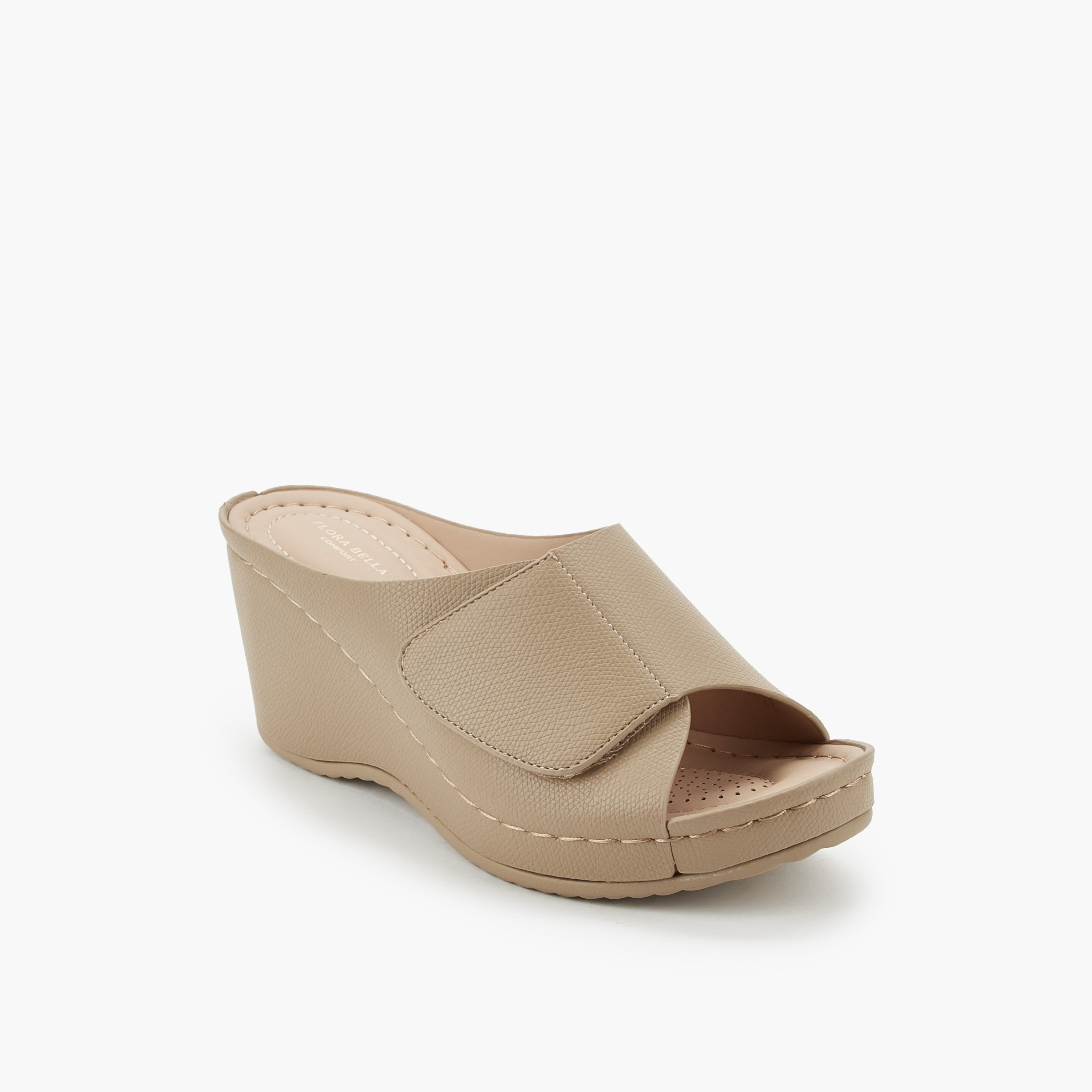 صندل ويدج بارز الملمس للنساء من فلورا بيلا-women-shoes-sandals-heeled-image-2
