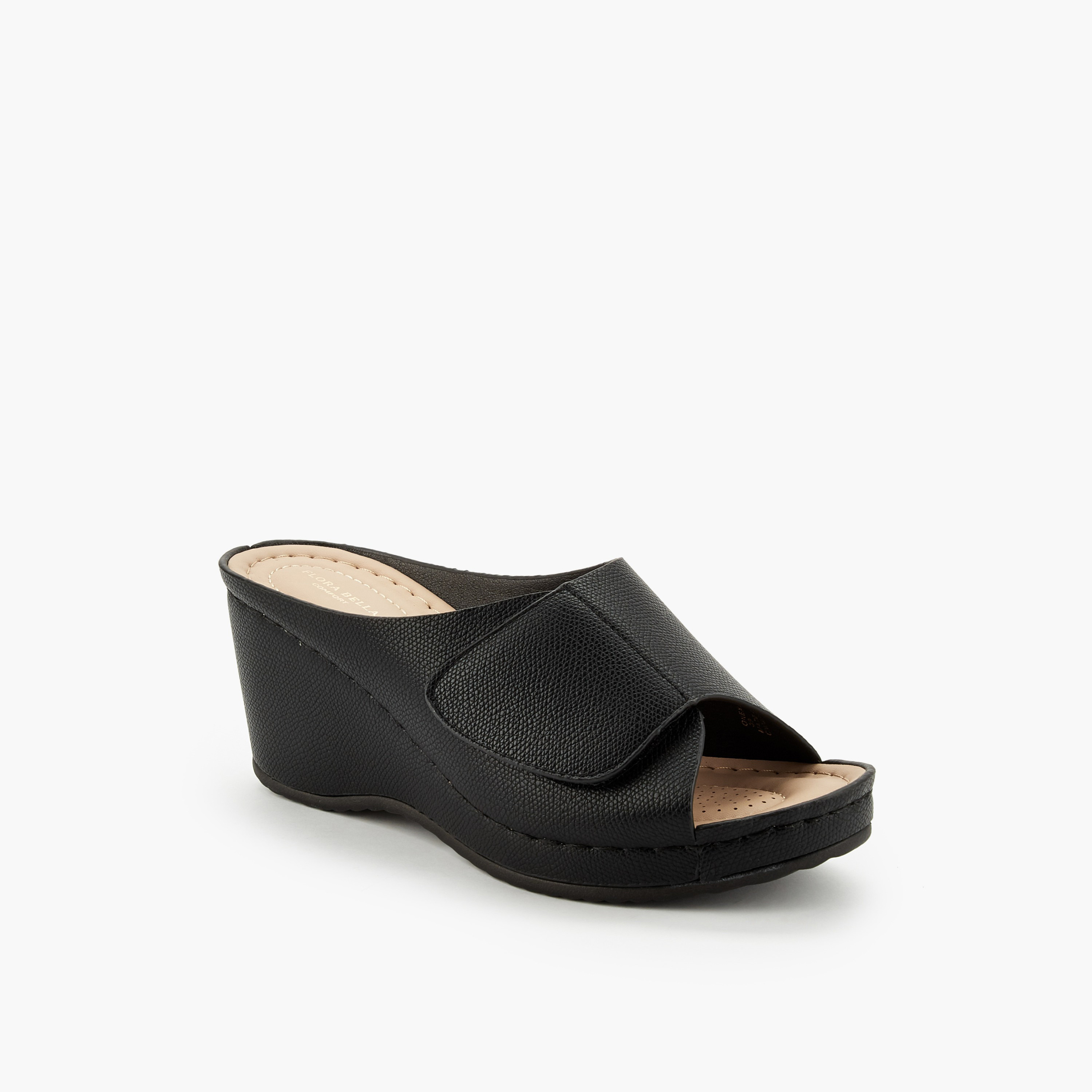 صندل ويدج بارز الملمس للنساء من فلورا بيلا-women-shoes-sandals-heeled-image-12