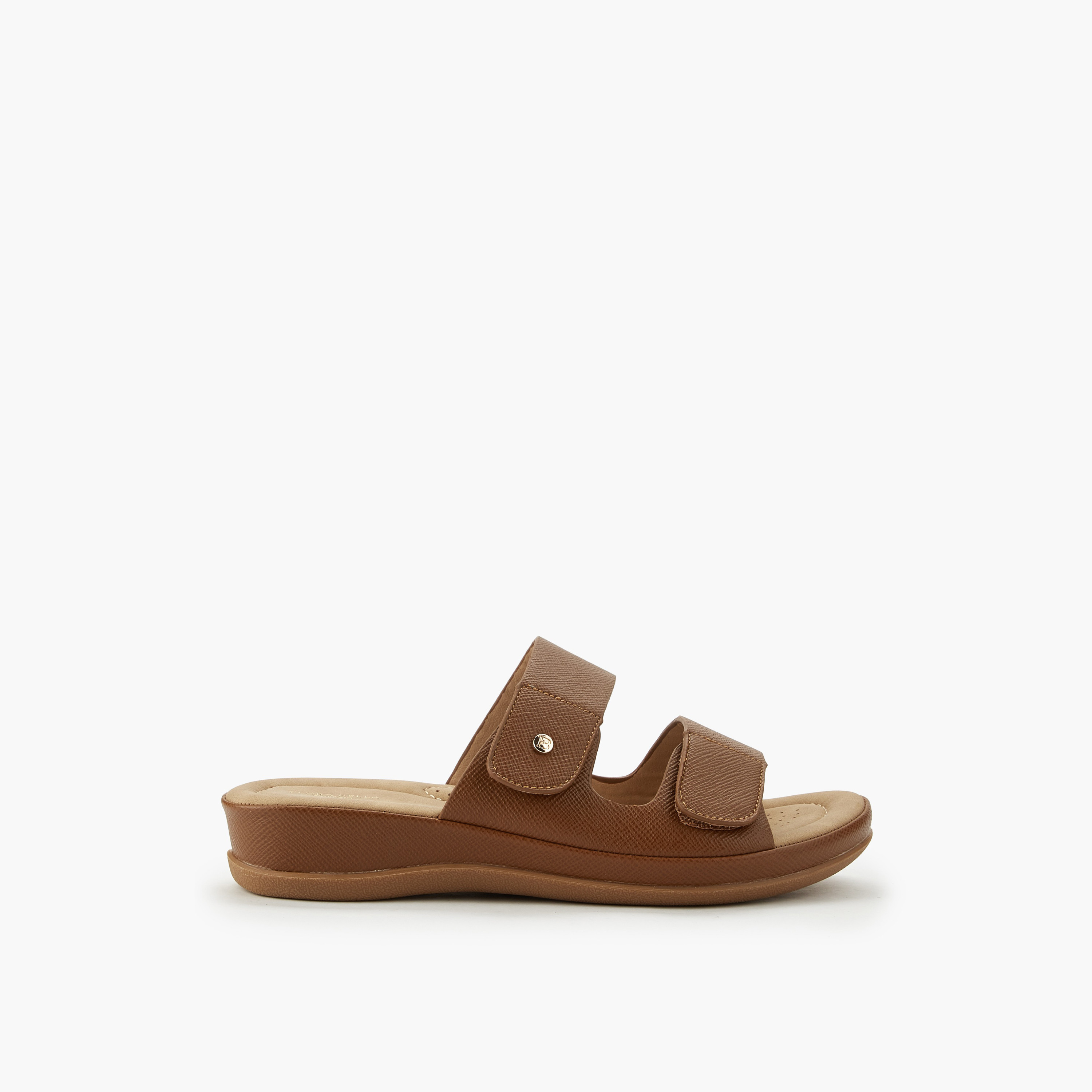 Flora Bella Women Textured Hook and Loop Strap Sandals-women-shoes-flats-sandals-image-3
