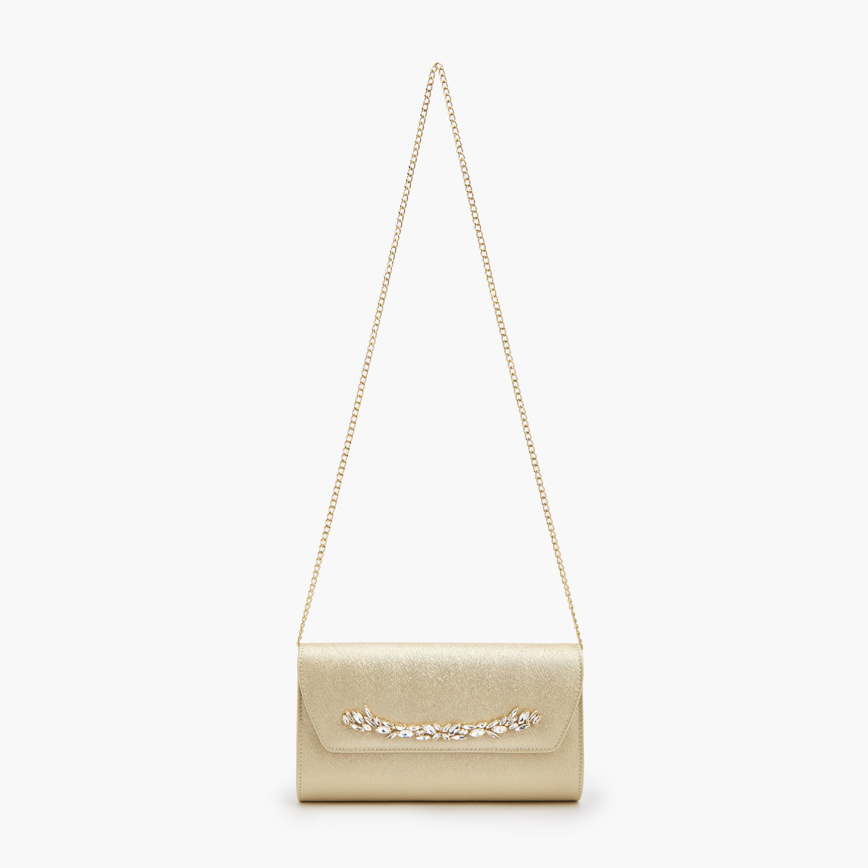 شنطة كلاتش مزينة بحزام سلسلة قابل للفصل من فلورا بيلا-women-bagsandwallets-handbags-image-2