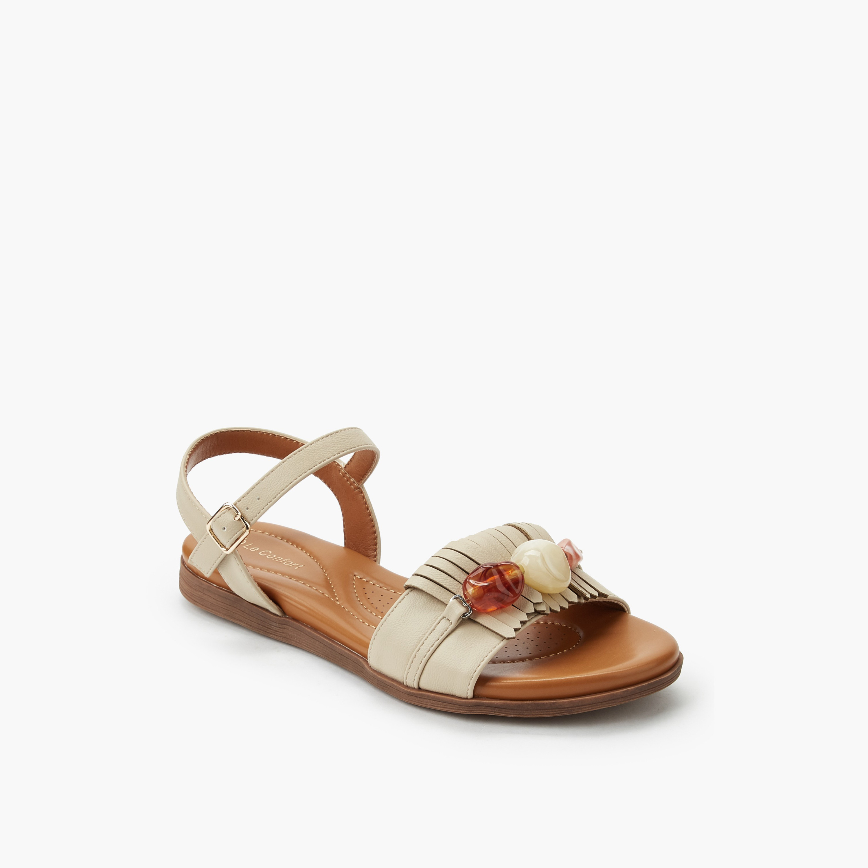 Le Confort Women Buckle Closure Sandals-women-shoes-flats-sandals-image-2