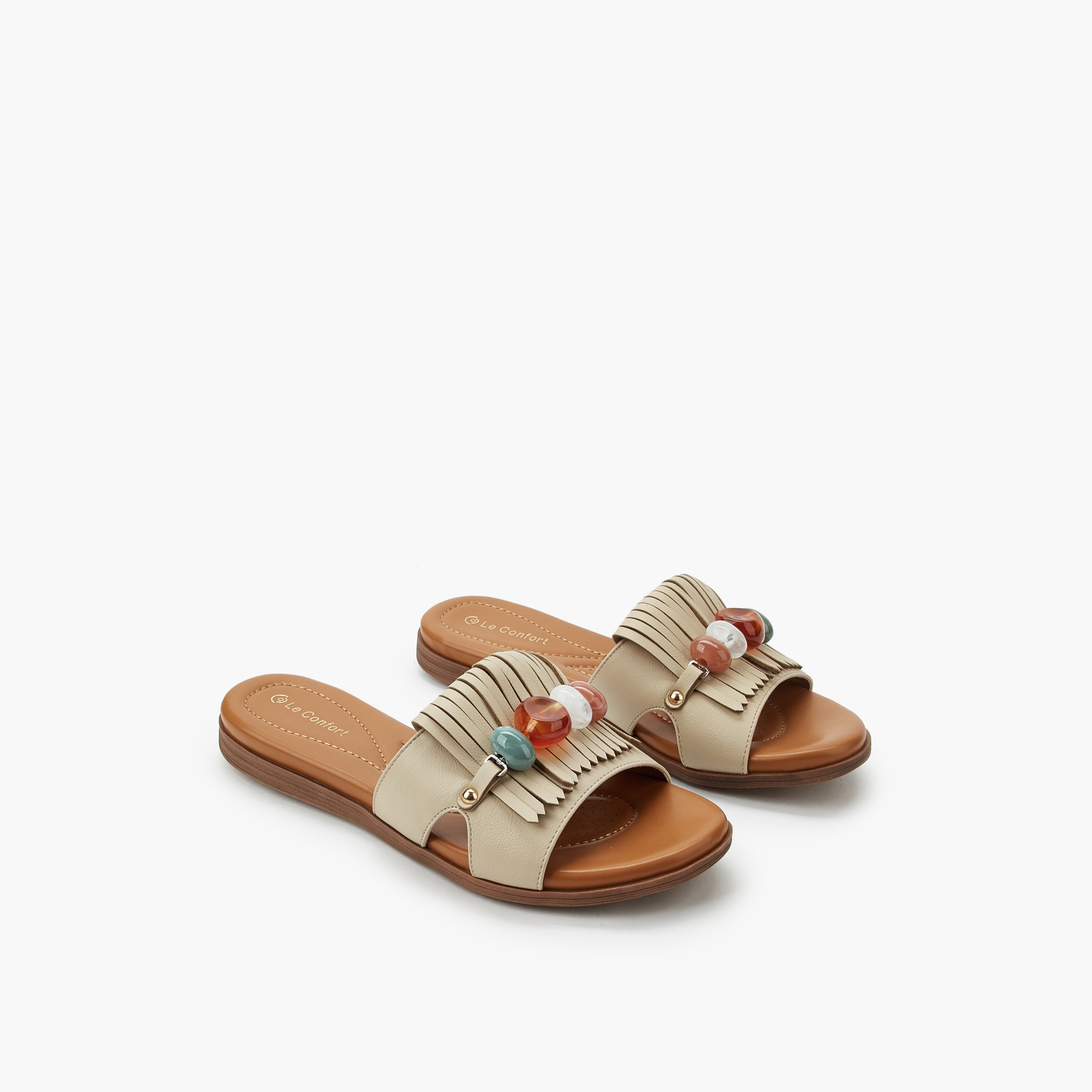 Le Confort Women Slip-On Sandals-women-shoes-flats-sandals-image-1