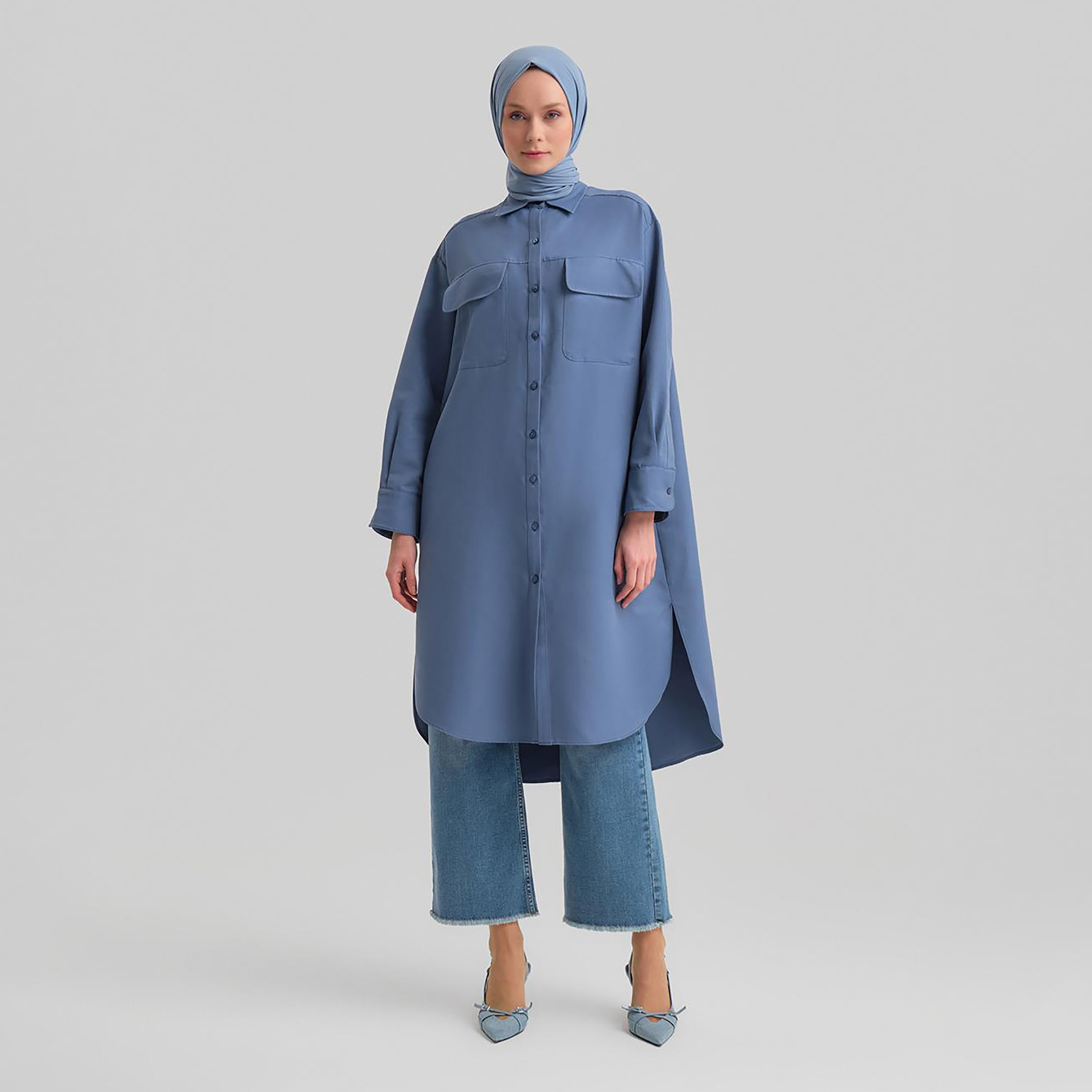 Armine Collared Cuff Sleeves Women's Tunic Dress-women-clothing-shirtsandblouses-blouses-image-18
