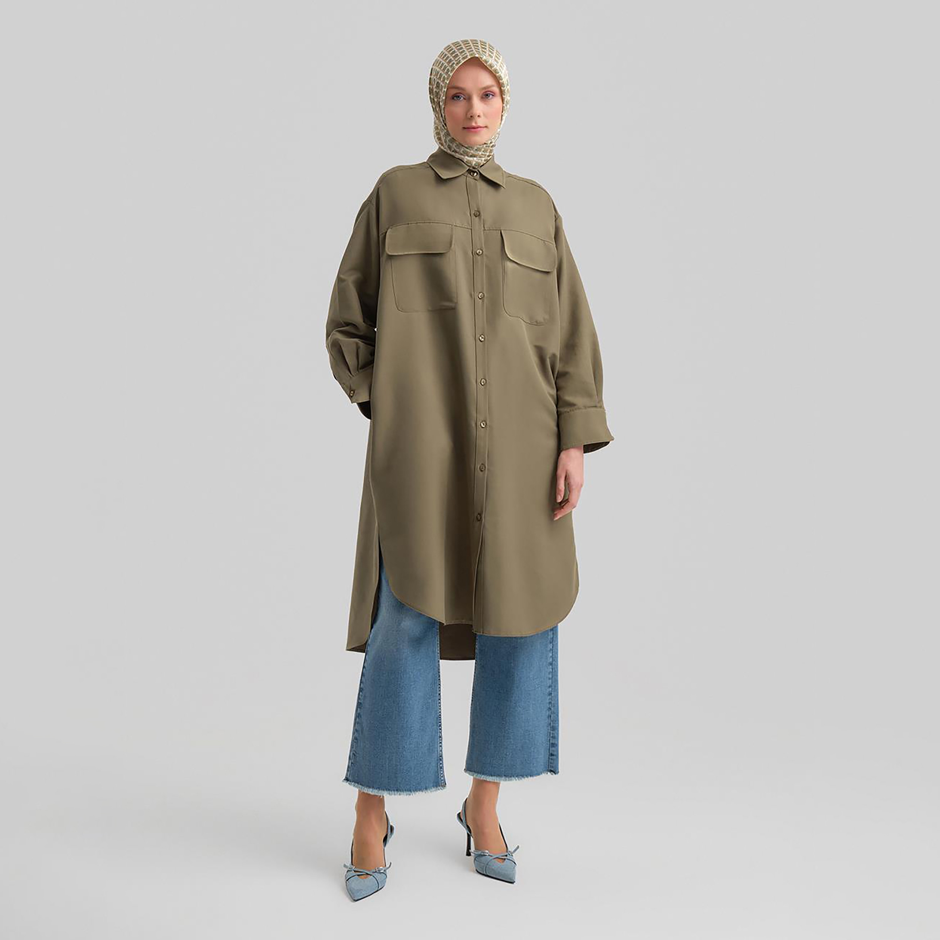 Armine Collared Cuff Sleeves Women's Tunic Dress-women-clothing-shirtsandblouses-blouses-image-12