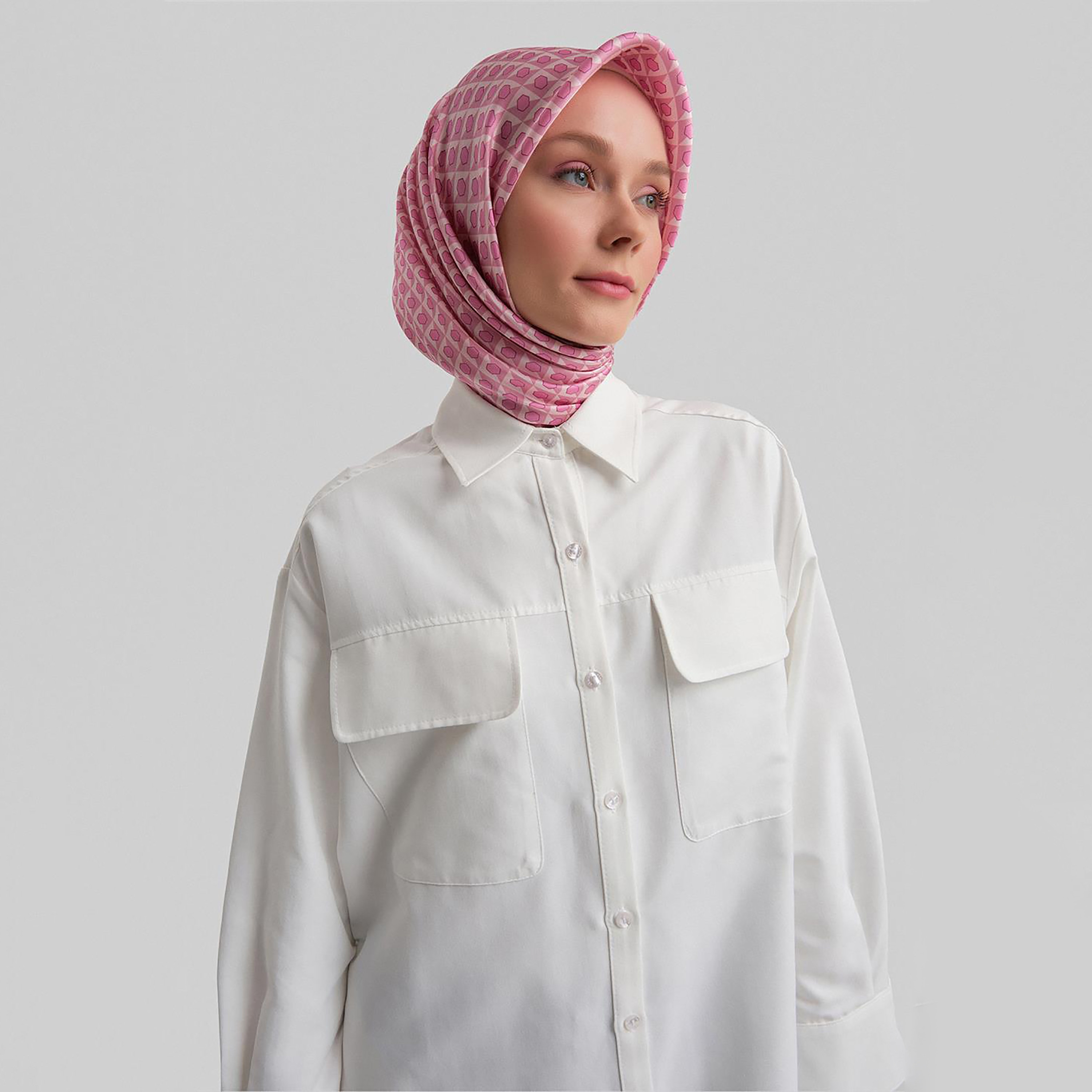 Armine Collared Cuff Sleeves Women's Tunic Dress-women-clothing-shirtsandblouses-blouses-image-7
