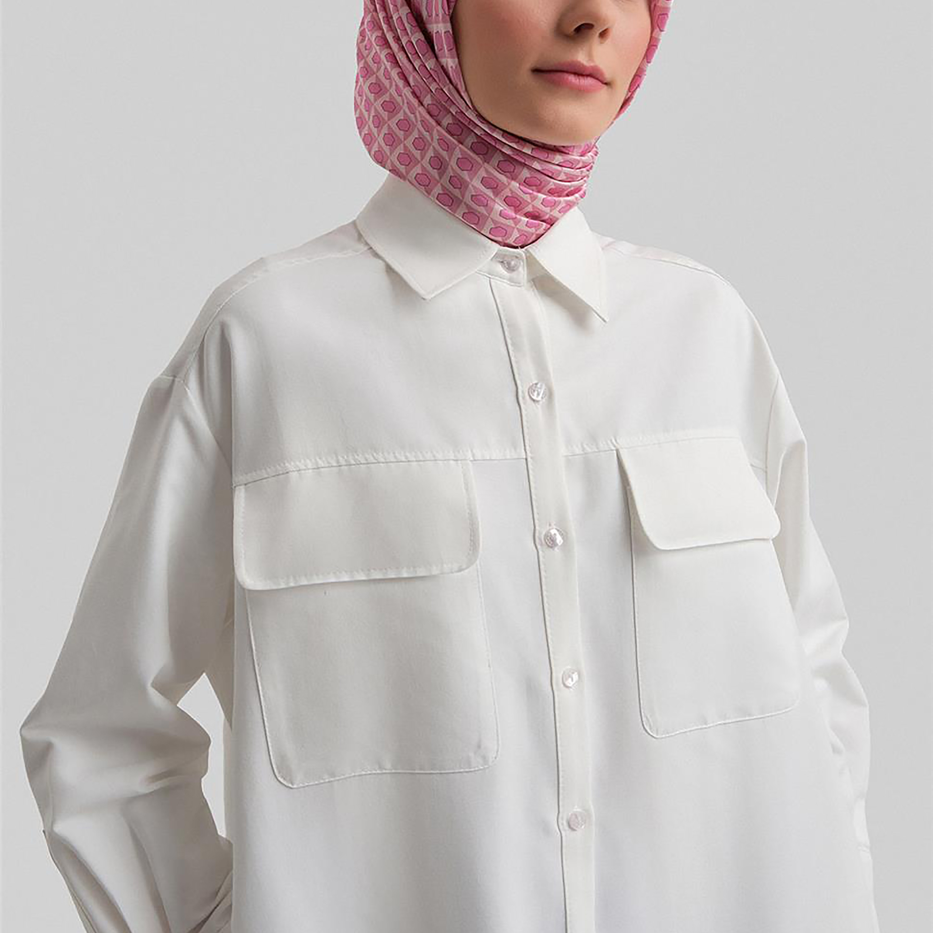 Armine Collared Cuff Sleeves Women's Tunic Dress-women-clothing-shirtsandblouses-blouses-image-8