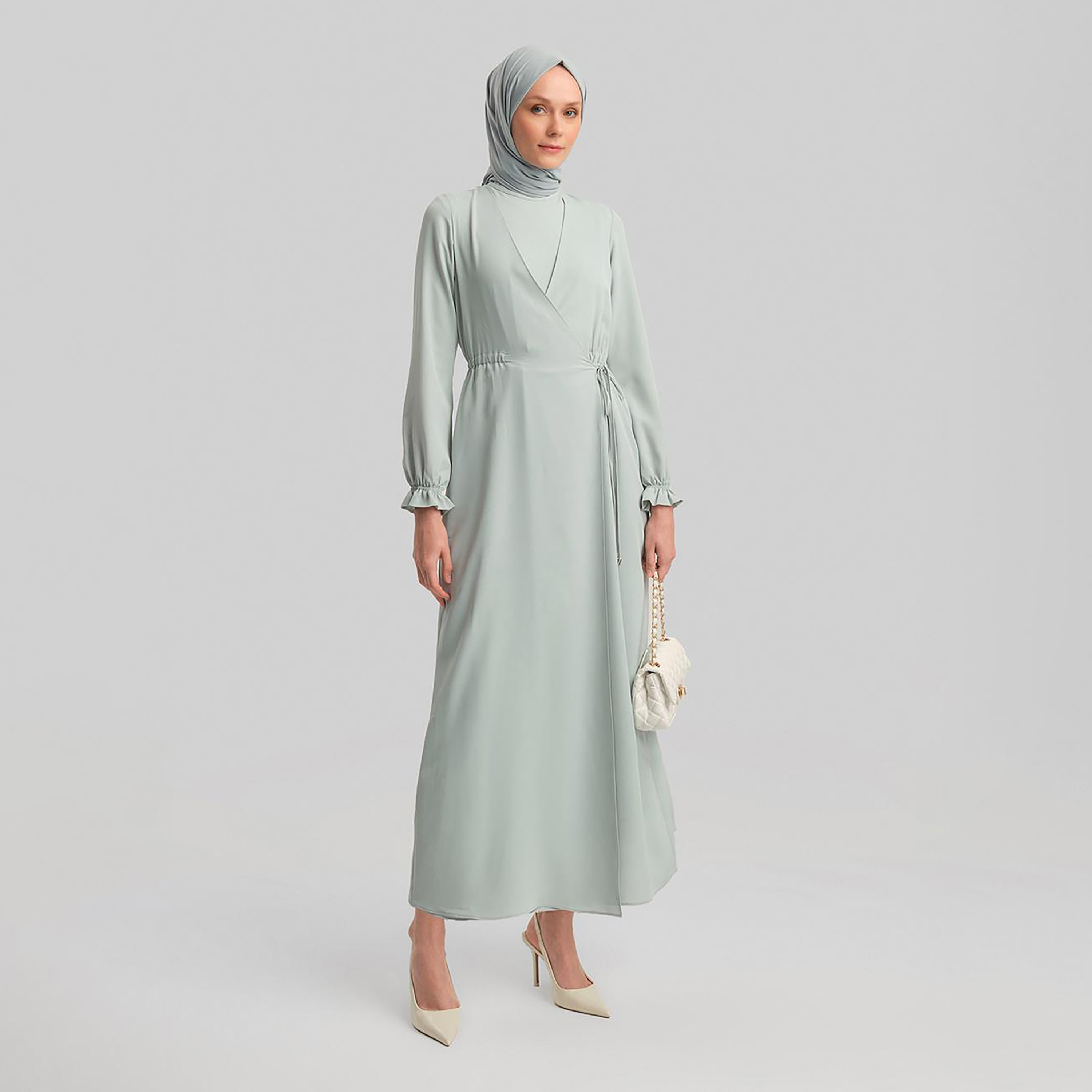 فستان طويل نسائي من Armine بأكمام مطاطية-women-clothing-dresses-image-1